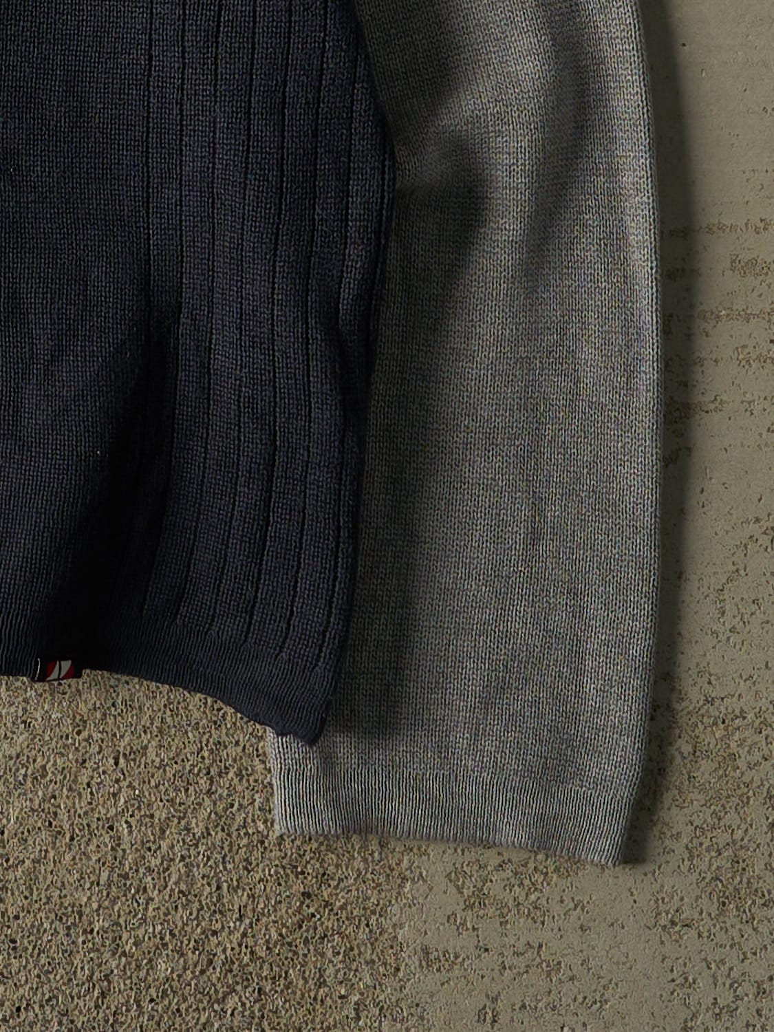 Vintage Y2K Navy Blue Thermal Knit (M)