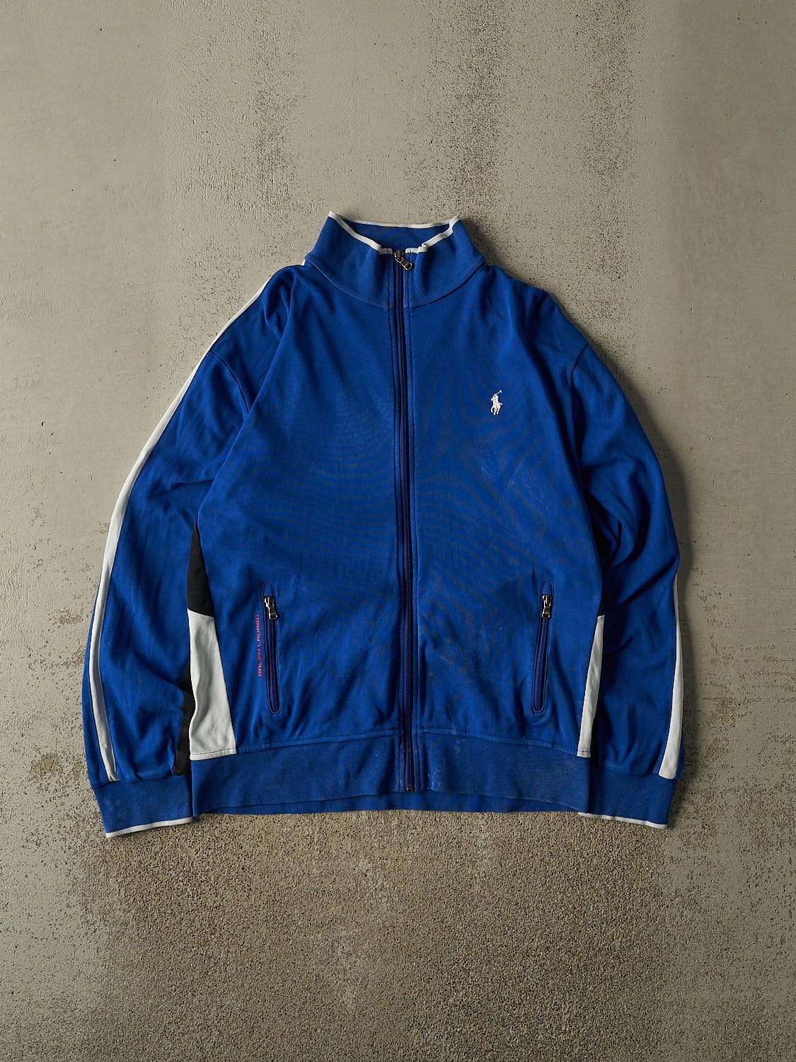 Vintage Y2K Blue Polo Zip Up Sweater (M/L)