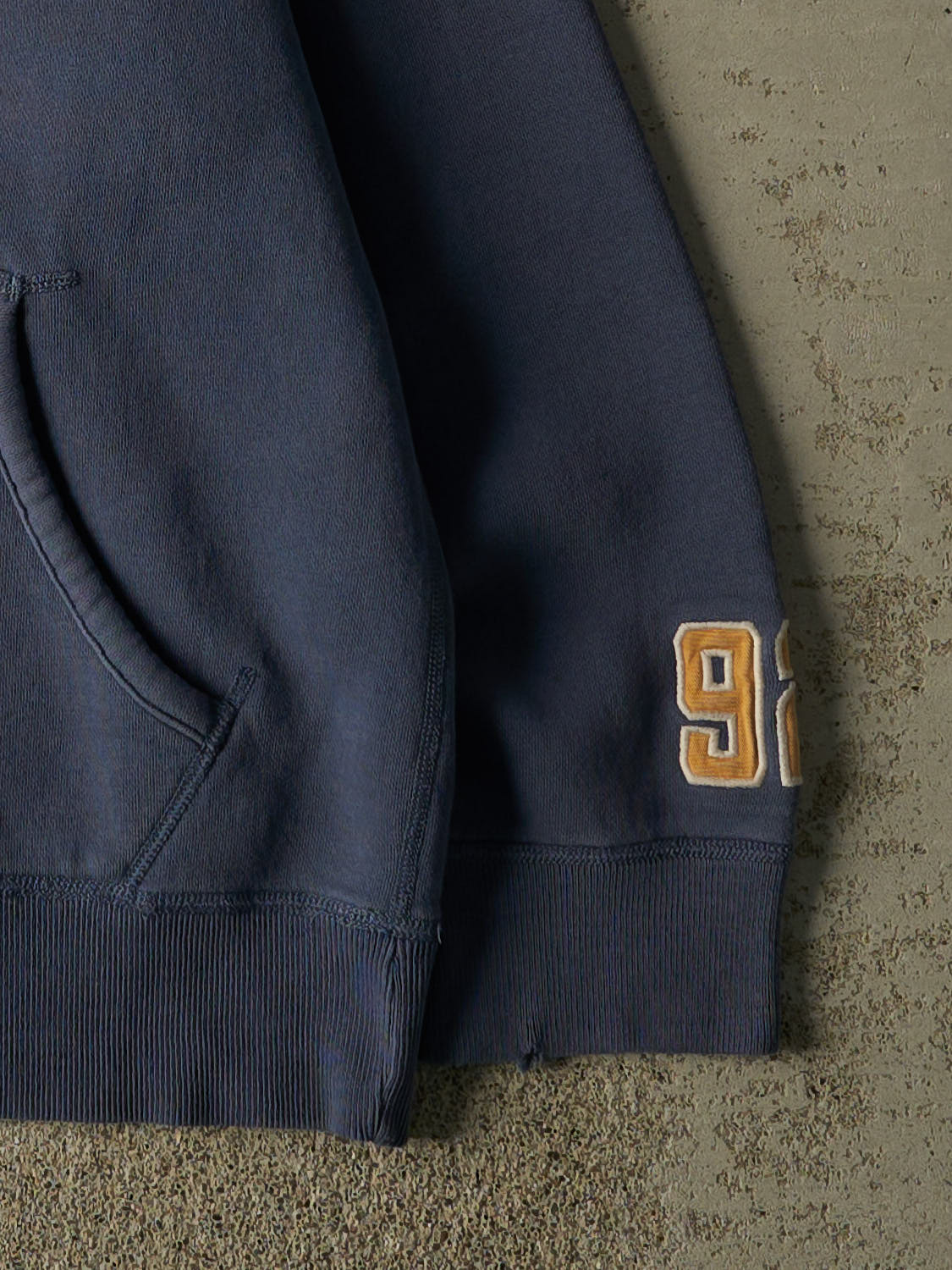 Vintage Y2K Sun Faded Navy Blue Abercrombie & Fitch Hoodie (XS/S)