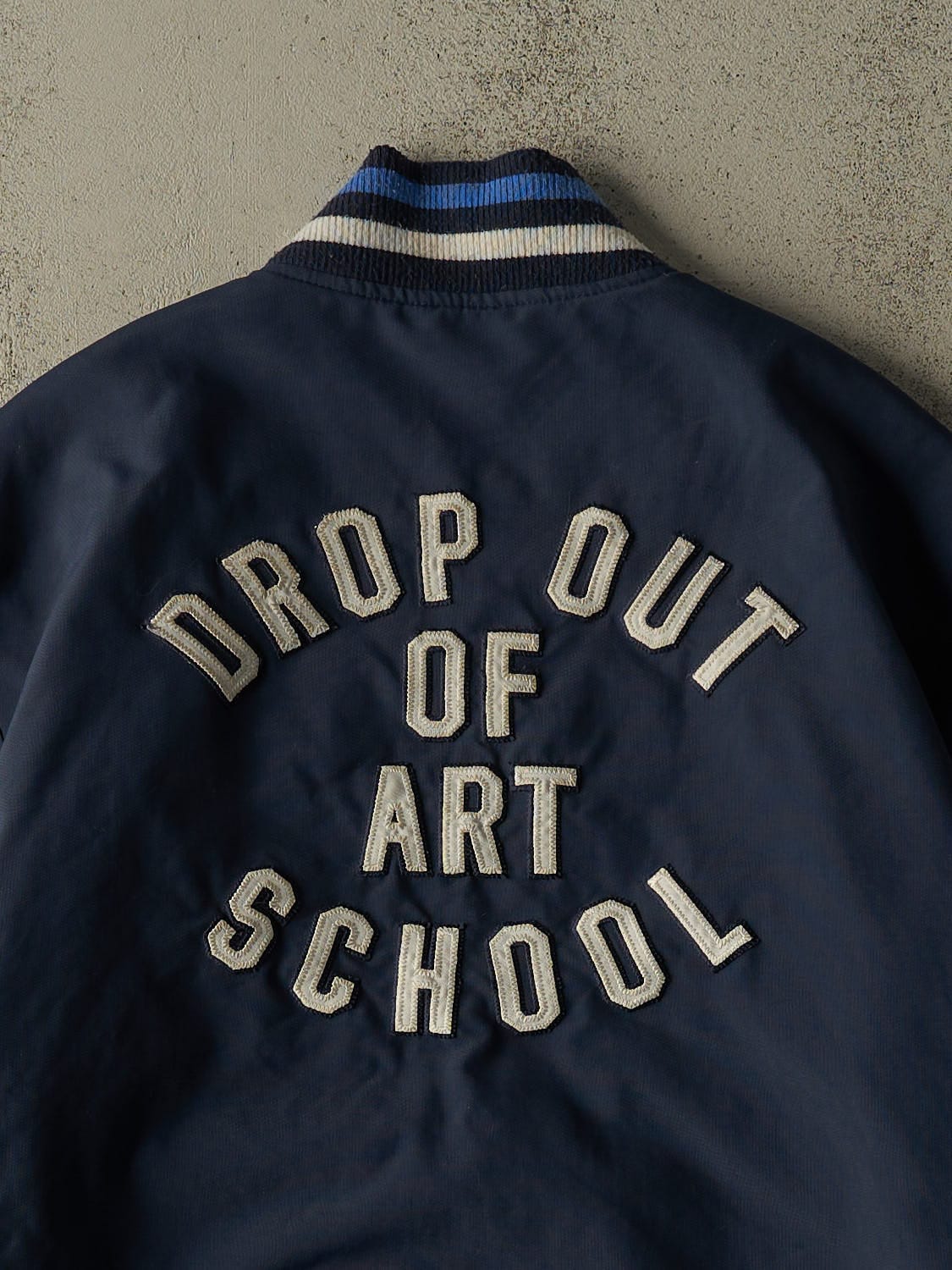 Vintage Y2K Navy Blue Ecko Bomber Jacket (M/L)