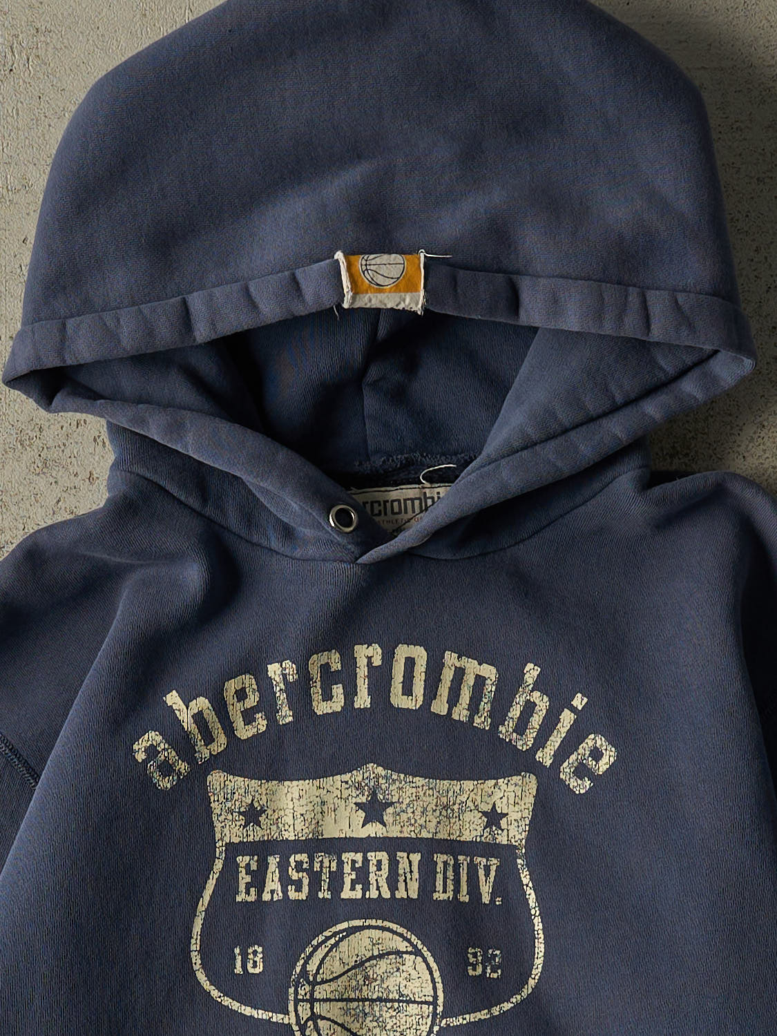 Vintage Y2K Sun Faded Navy Blue Abercrombie & Fitch Hoodie (XS/S)