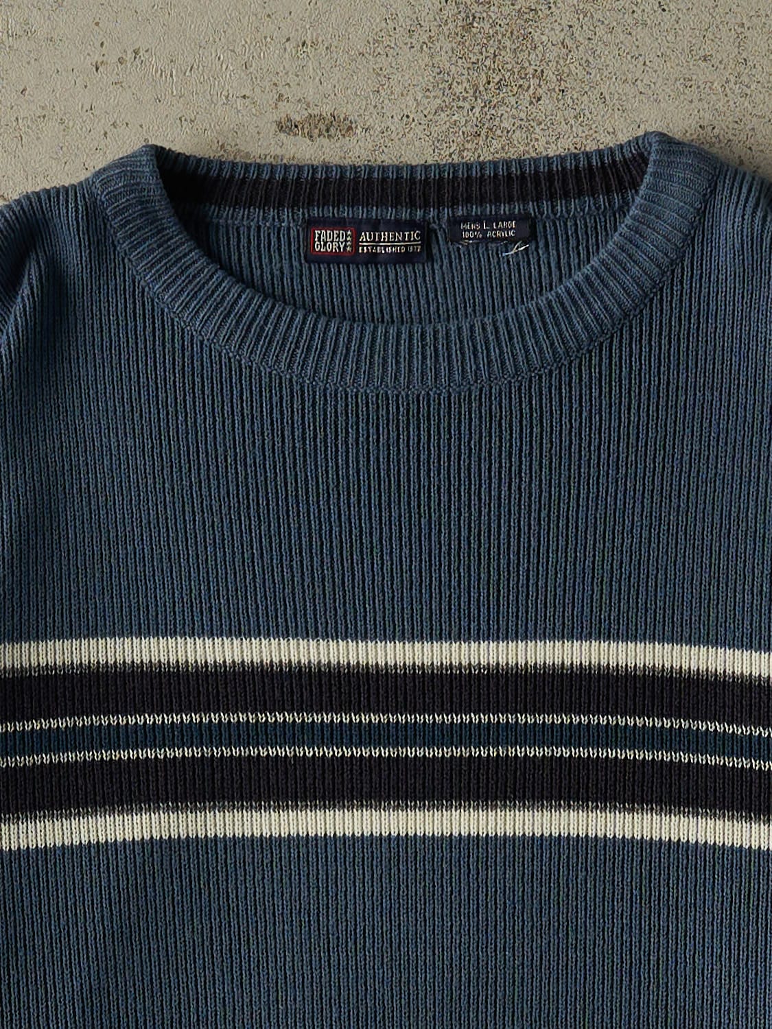 Vintage Y2K Blue Faded Glory Knit (L)