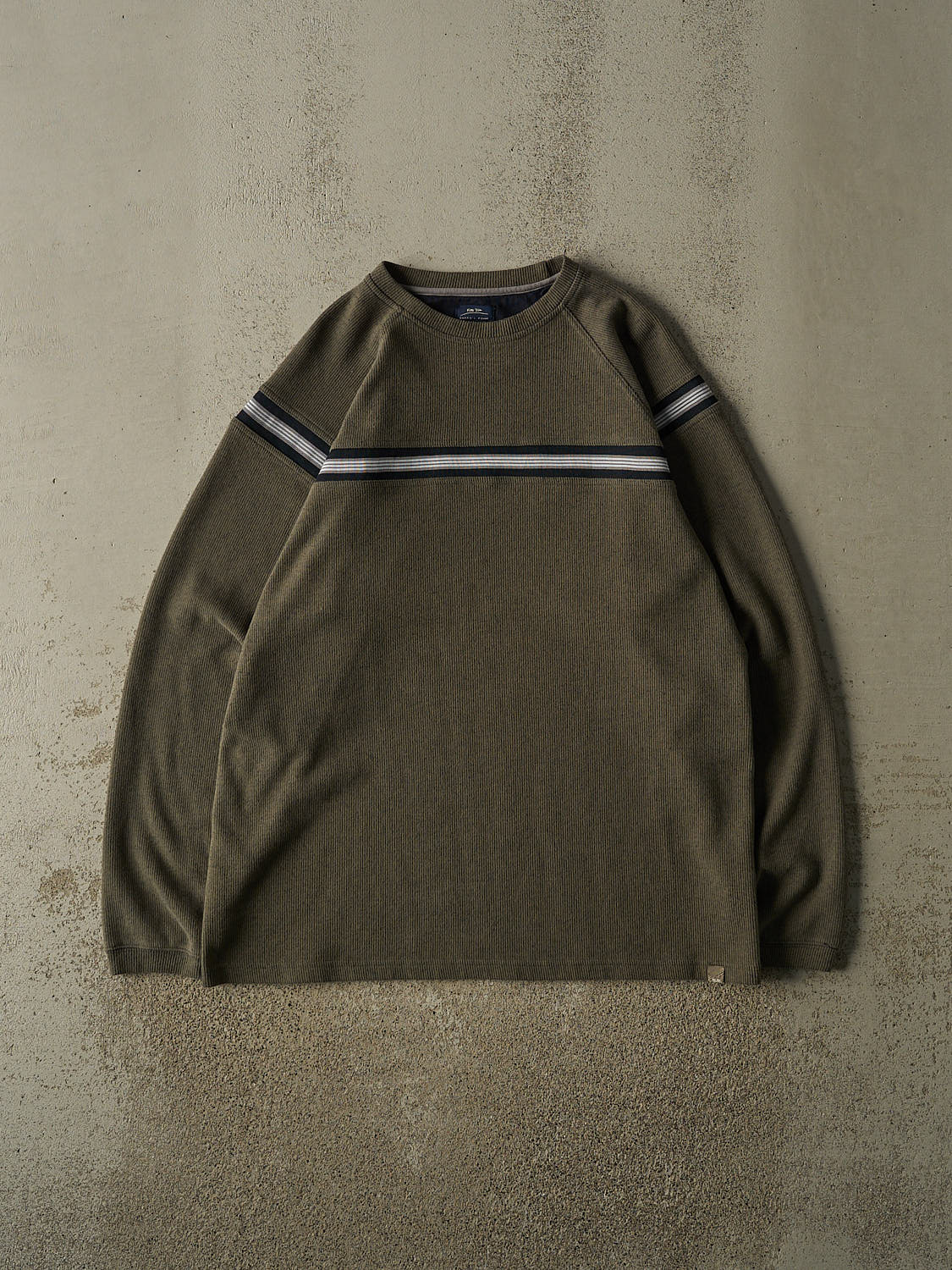 Vintage Y2K Green Textured Long Sleeve (XL)