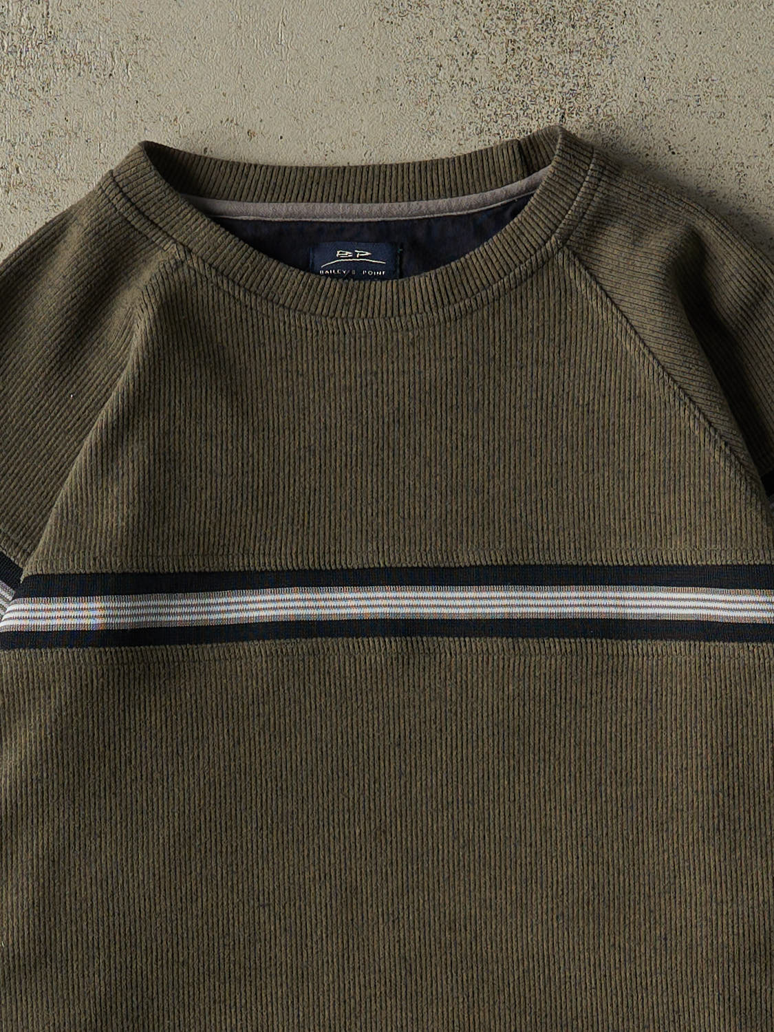 Vintage Y2K Green Textured Long Sleeve (XL)