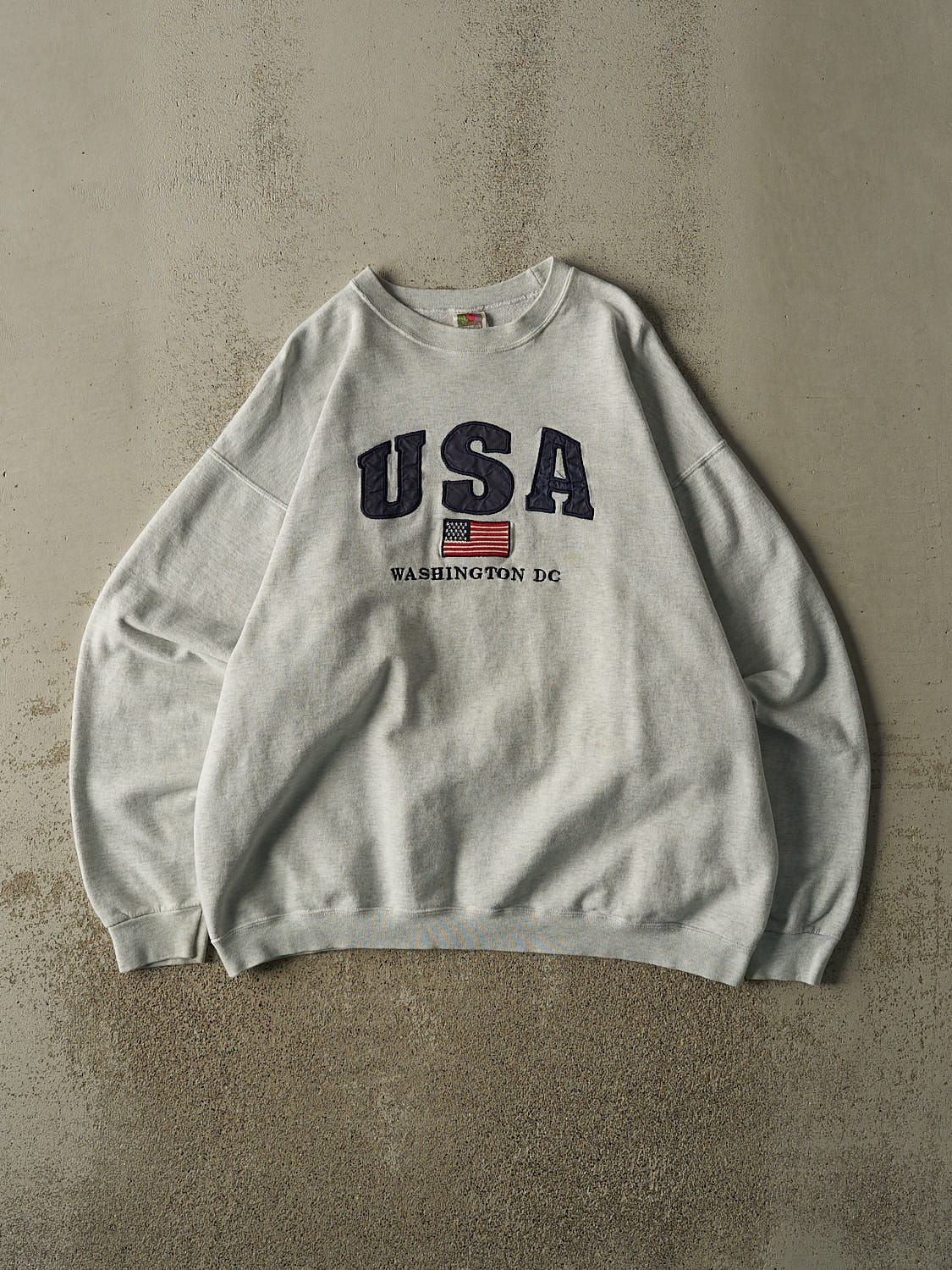 Vintage 90s Heather Grey Washington USA Crewneck (XL/XXL)