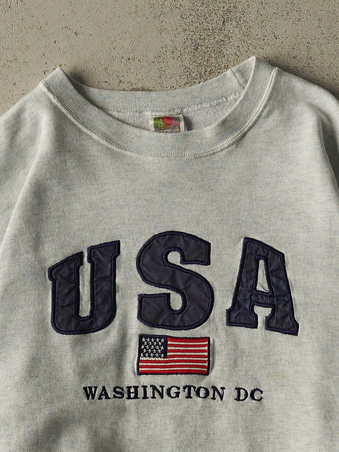 Vintage 90s Heather Grey Washington USA Crewneck (XL/XXL)
