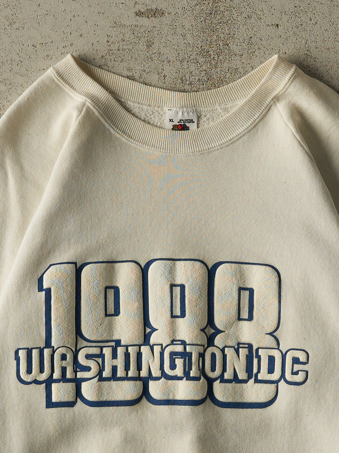 Vintage 88' Beige Washington DC Crewneck (L/XL)