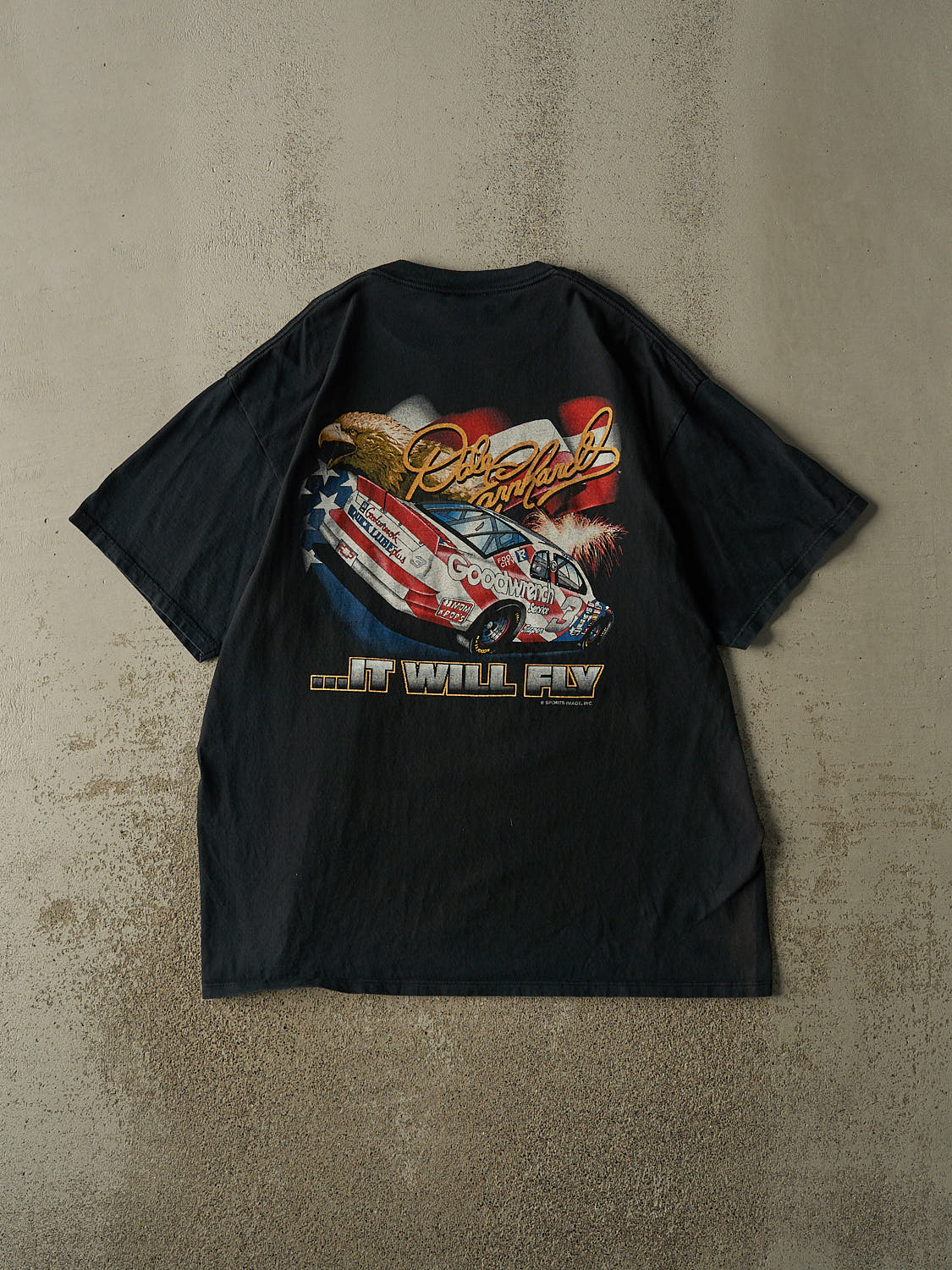 Vintage 90s Black Dale Earnhardt Nascar Tee (XL)