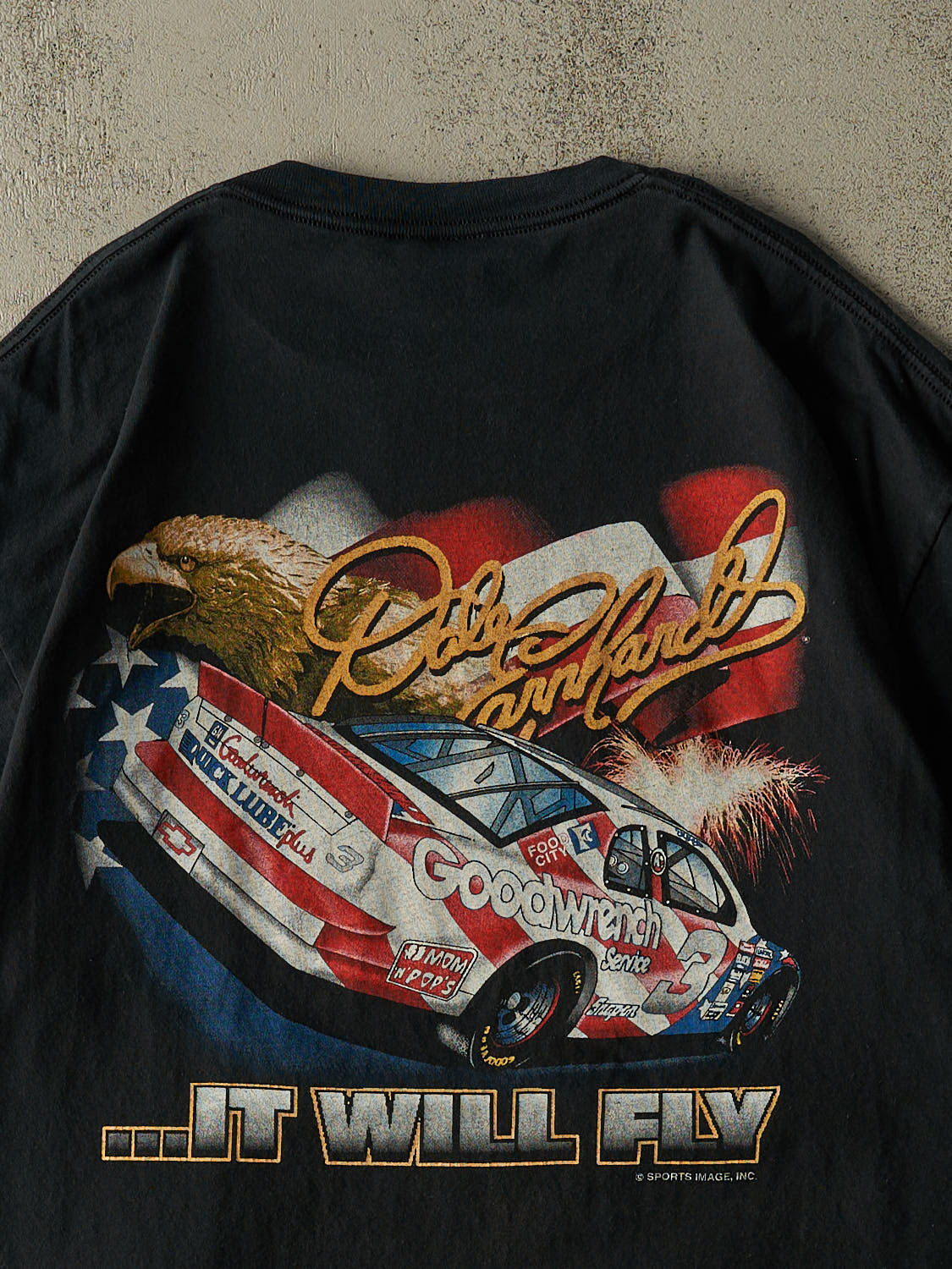 Vintage 90s Black Dale Earnhardt Nascar Tee (XL)