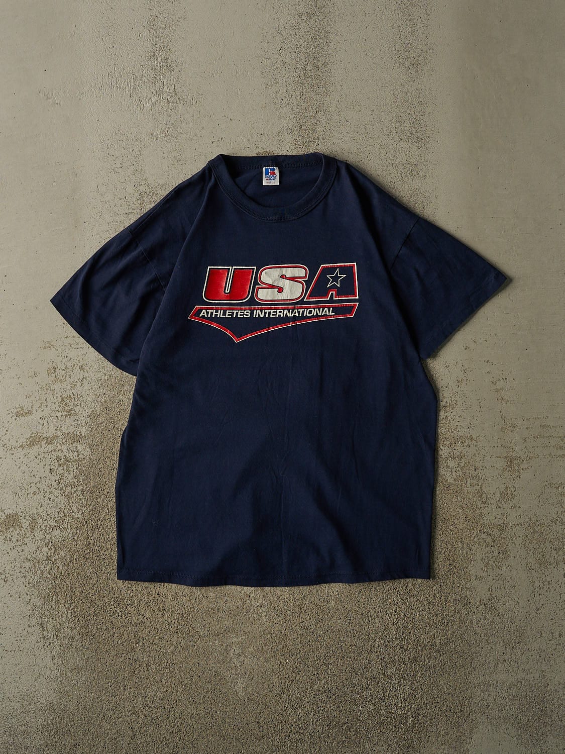 Vintage 90s Navy Blue Russell Athletic Team USA Tee (L)