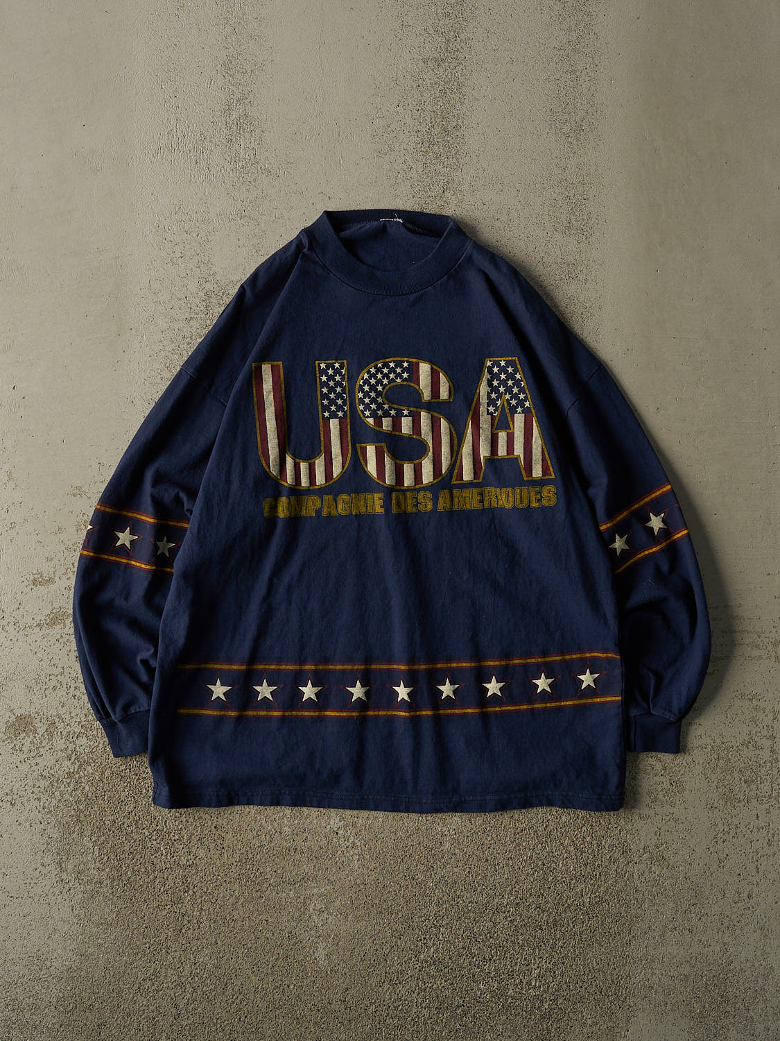 Vintage 90s Navy Blue USA Long Sleeve (XL)