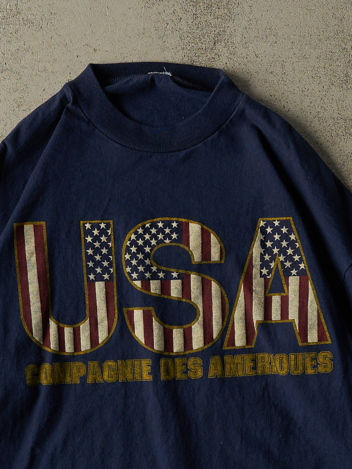 Vintage 90s Navy Blue USA Long Sleeve (XL)