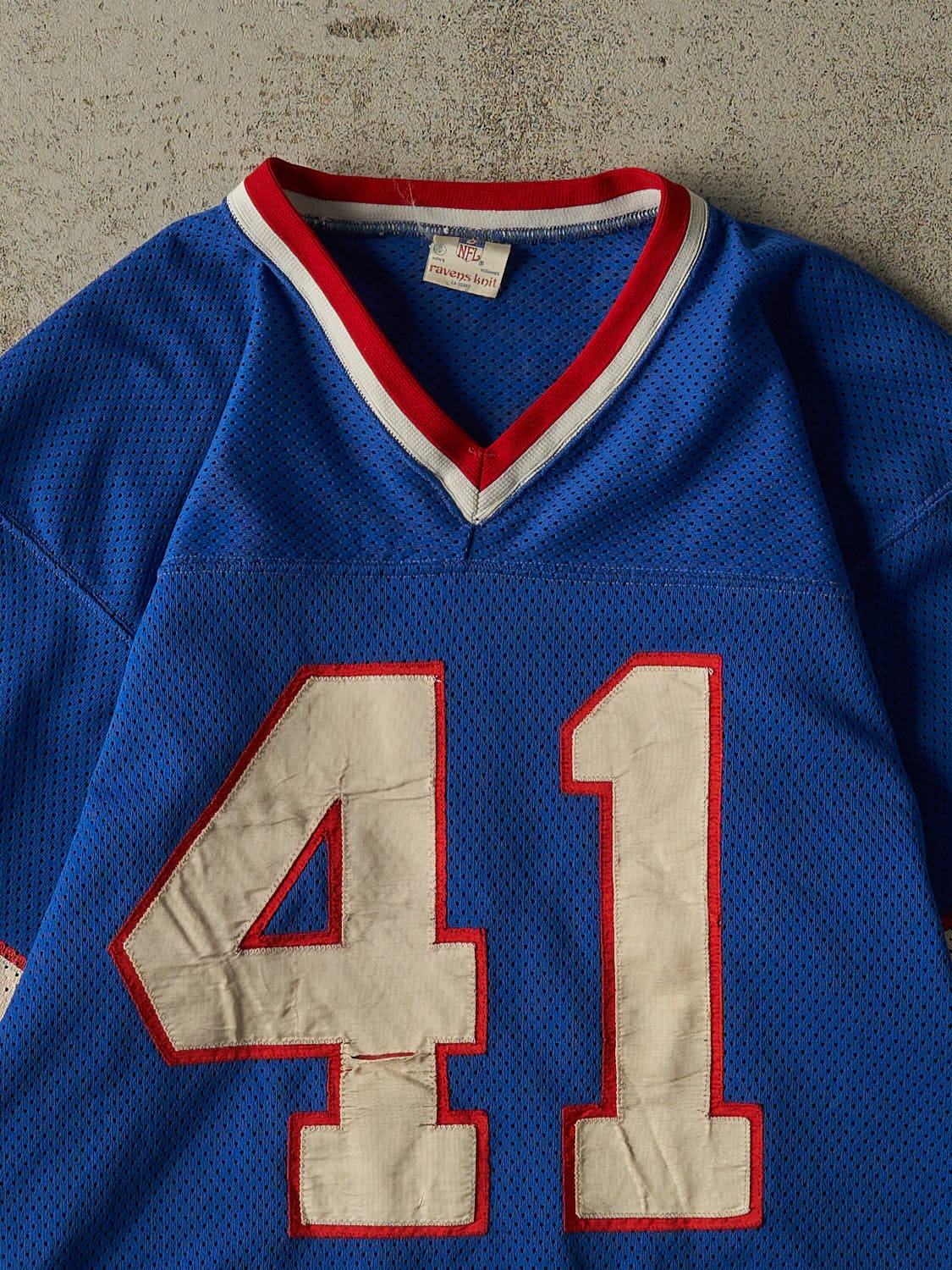 Vintage 80s Blue Buffalo Bills #41 Football Jersey (S/M)