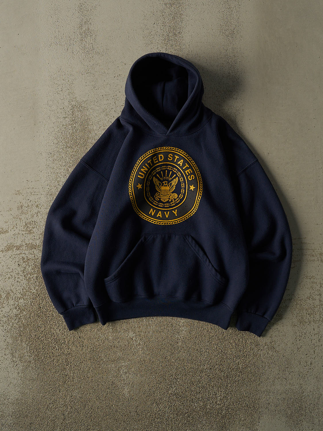 Vintage 90s Navy Blue United States Navy Hoodie (S/M)