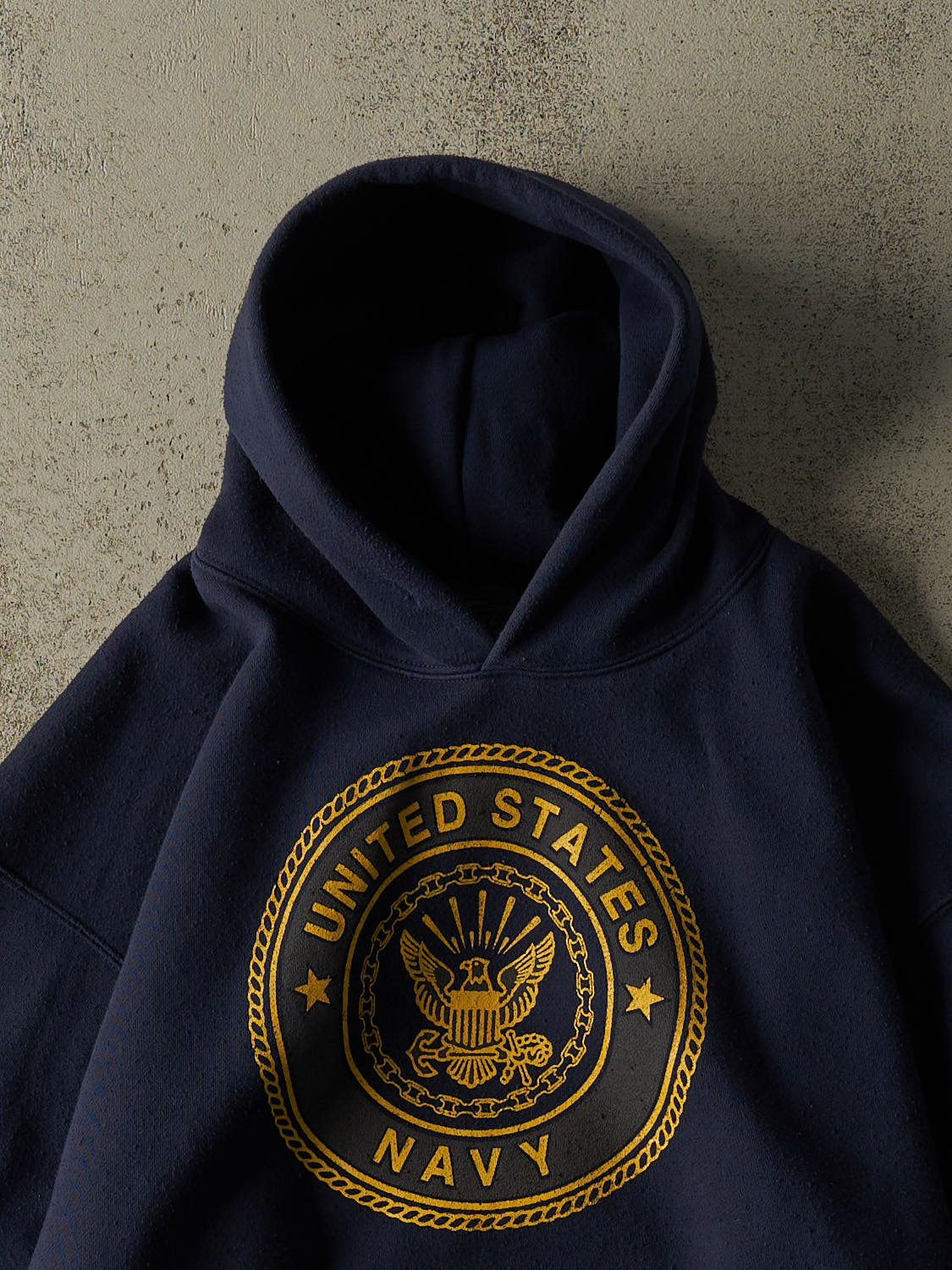 Vintage 90s Navy Blue United States Navy Hoodie (S/M)