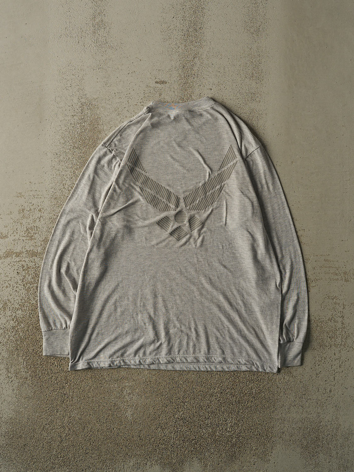 Vintage 90s Heather Grey United States Air Force Reflective Long Sleeve (L)