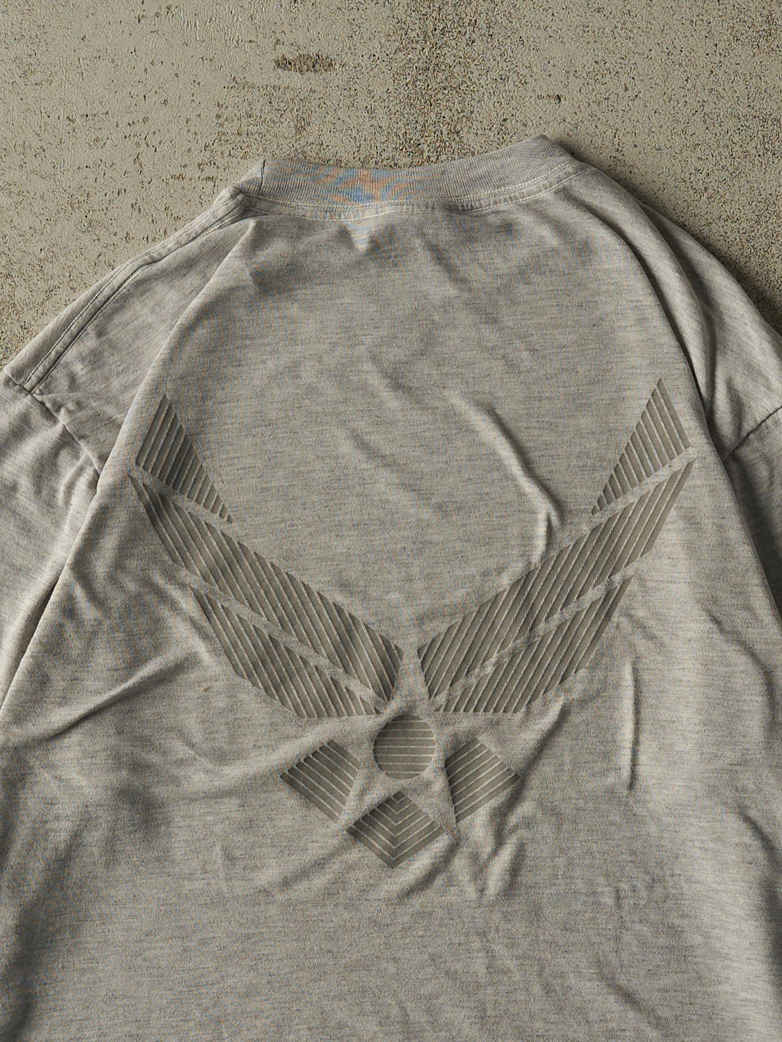 Vintage 90s Heather Grey United States Air Force Reflective Long Sleeve (L)