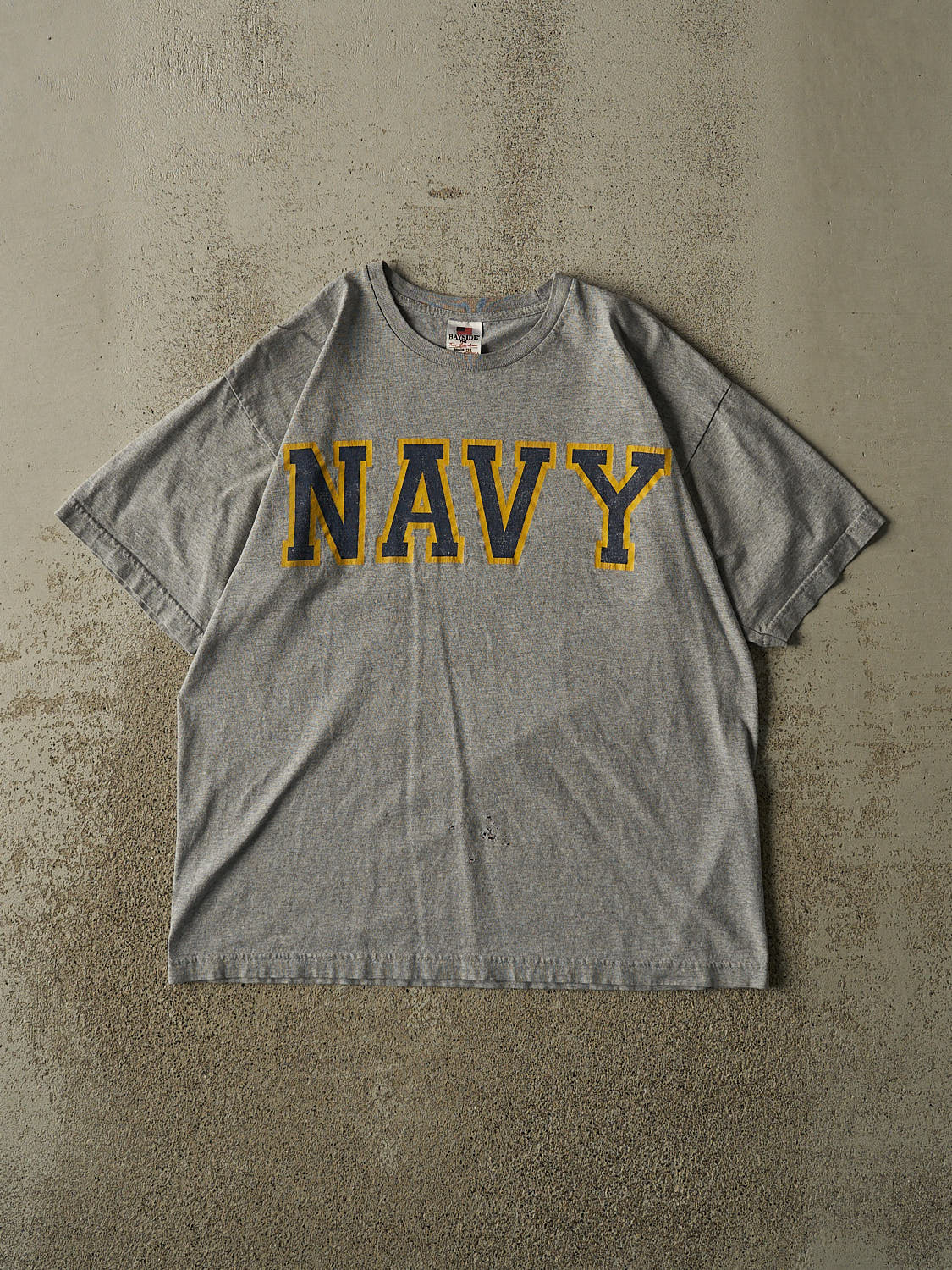 Vintage Y2K Grey United States Navy Tee (M)