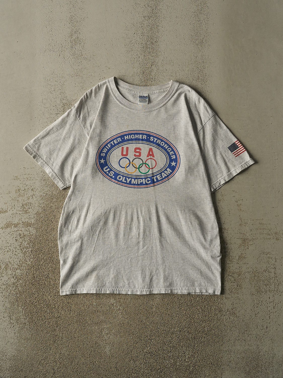 Vintage Y2K Heather Grey USA Olympic Tee (L)