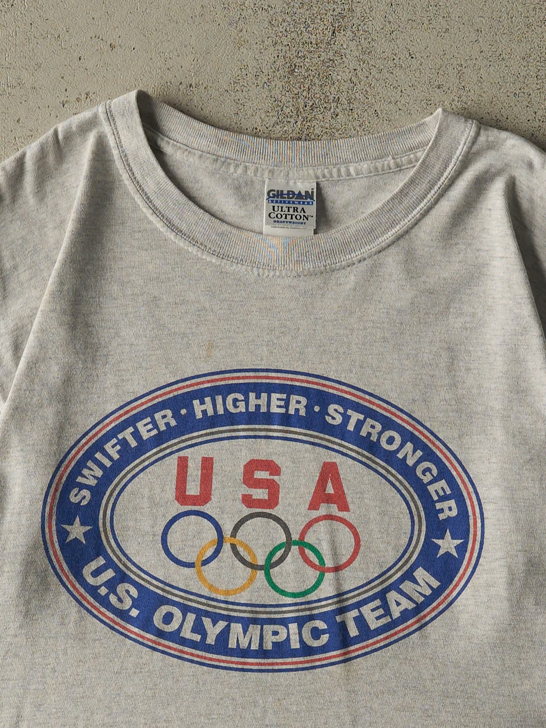 Vintage Y2K Heather Grey USA Olympic Tee (L)