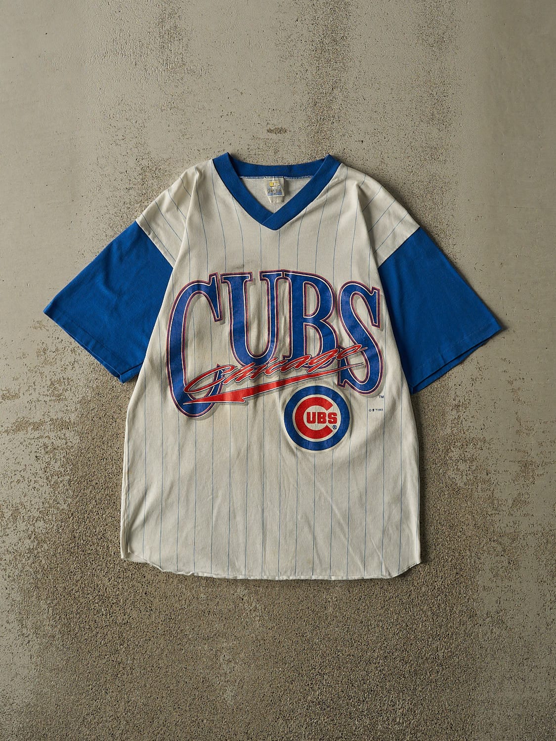 Vintage 93' White Chicago Cubs Tee (S/M)