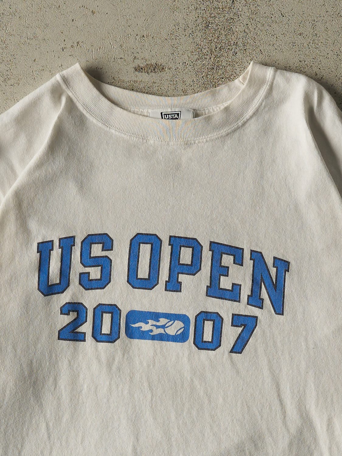 Vintage 07' White US Open Tennis Long Sleeve (L)