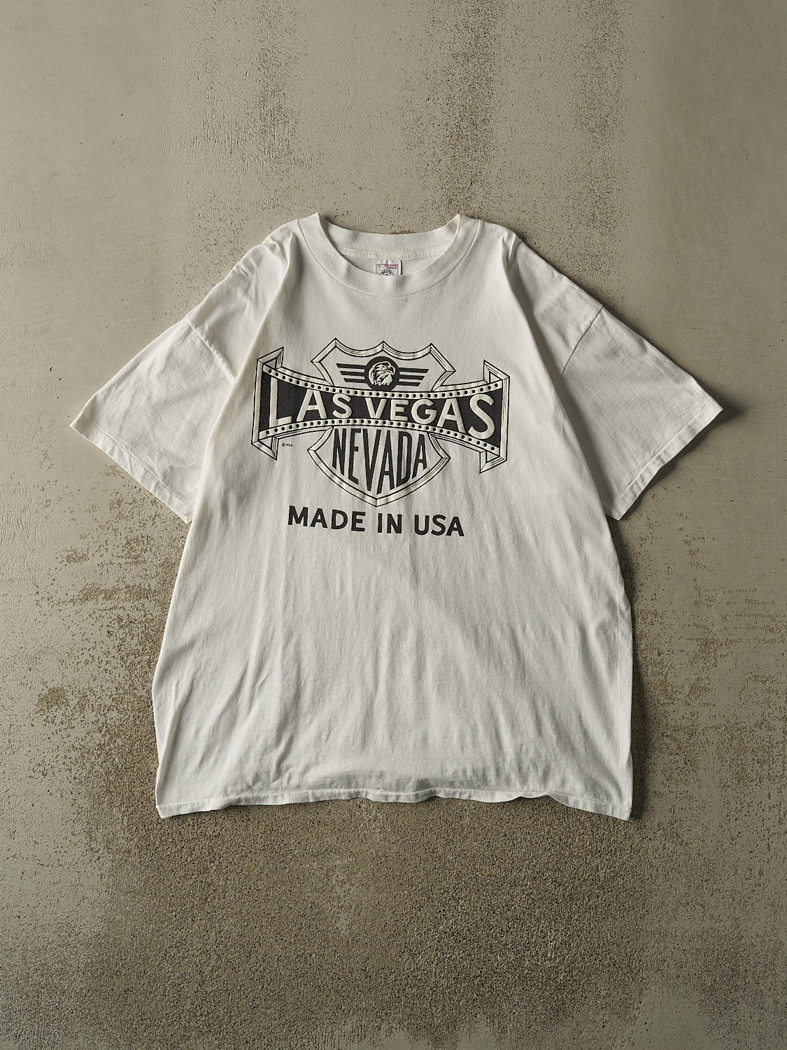 Vintage 90s White Las Vegas Nevada Single Stitch Tee (XL)