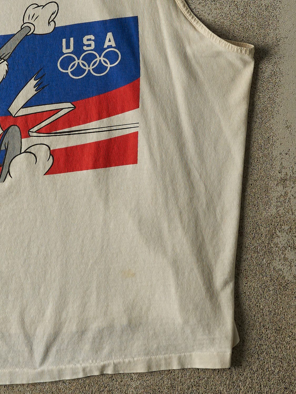 Vintage 90s Beige Looney Tunes x USA Olympic Tank (XL/XXL)