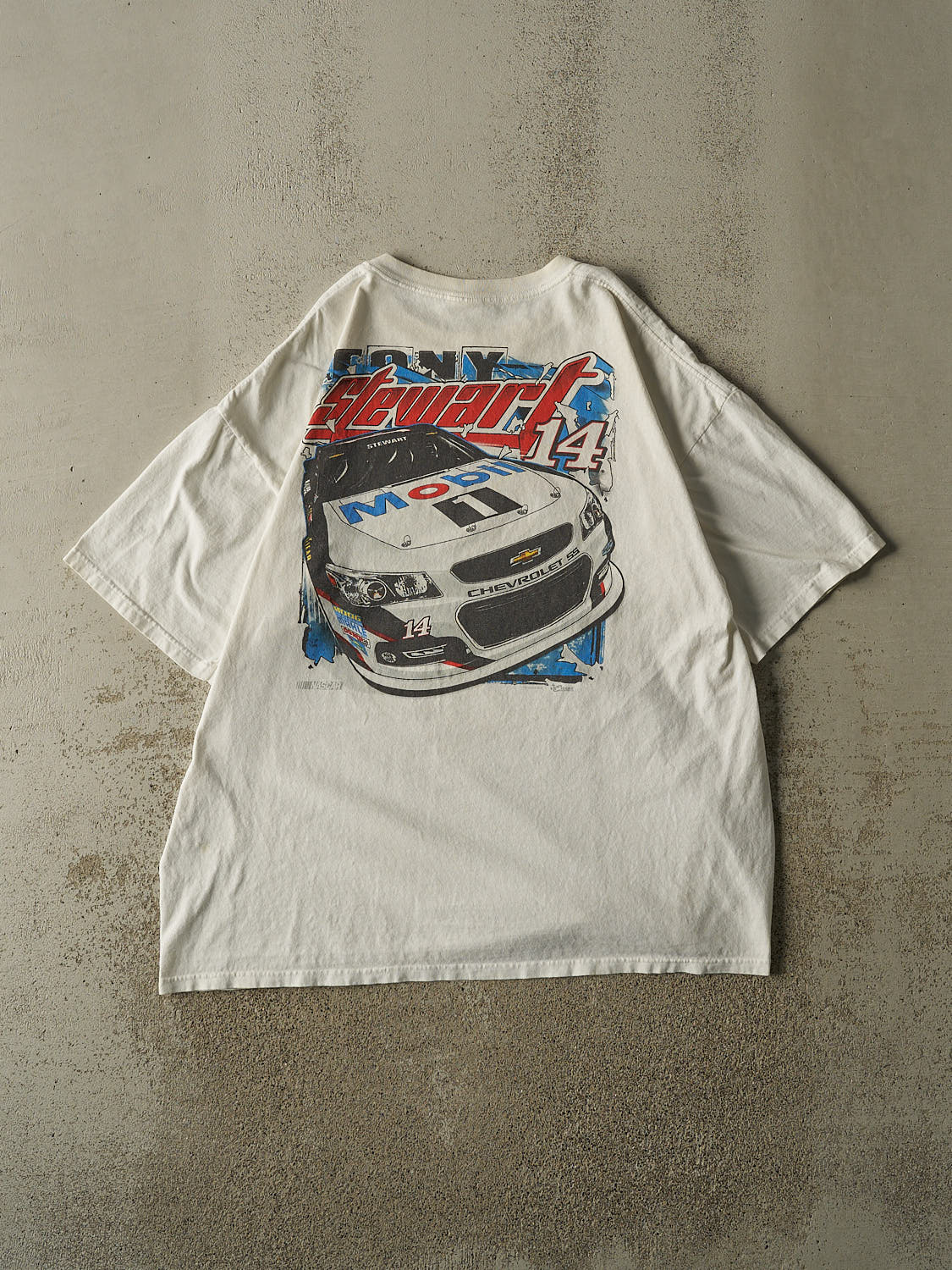 Vintage 14' White Tony Stewart Nascar Tee (XXL)