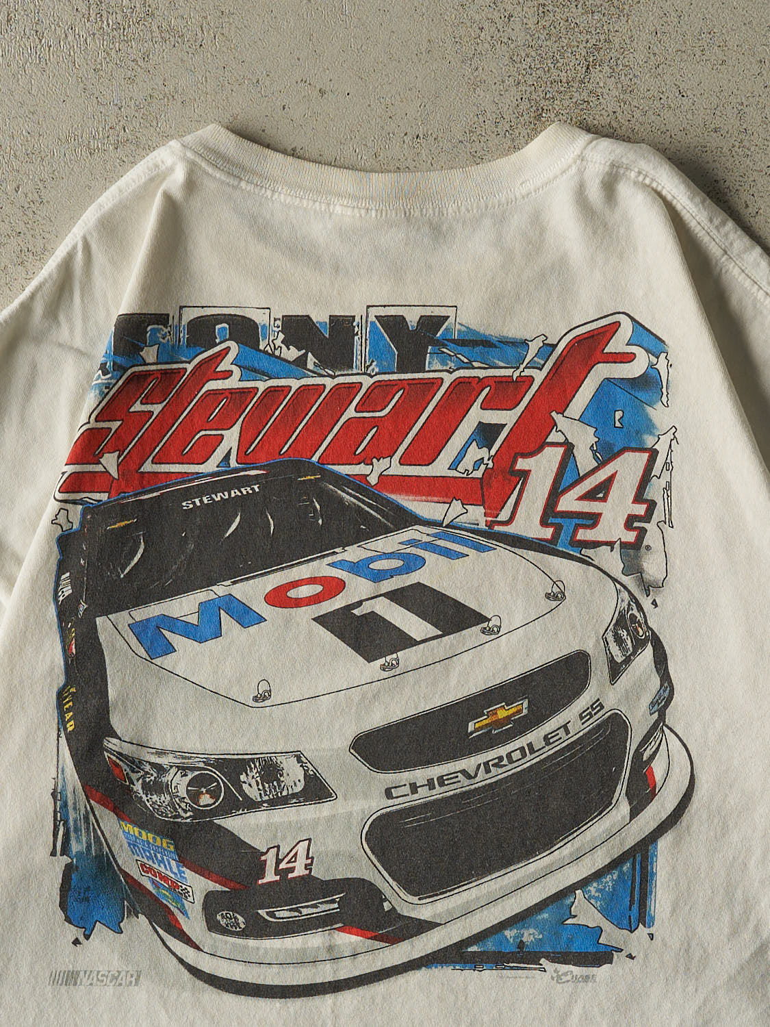 Vintage 14' White Tony Stewart Nascar Tee (XXL)