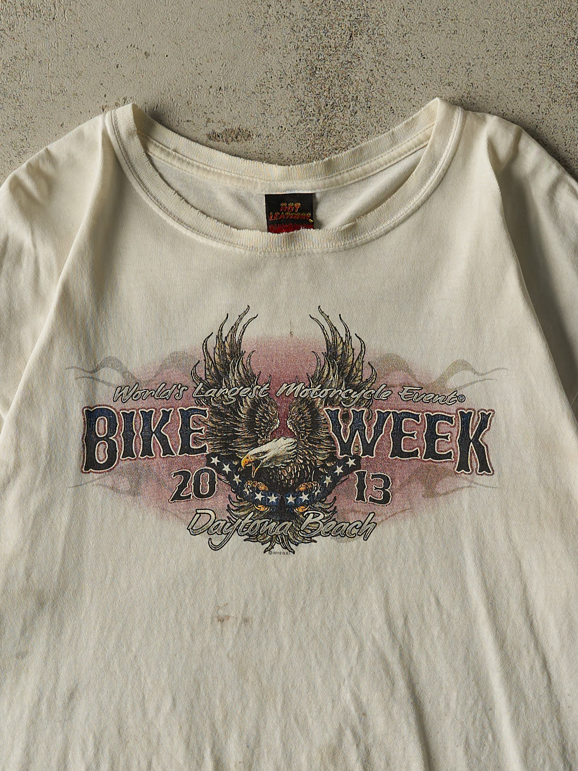 Vintage 13' White Daytona Beach Bike Week Tee (XL)