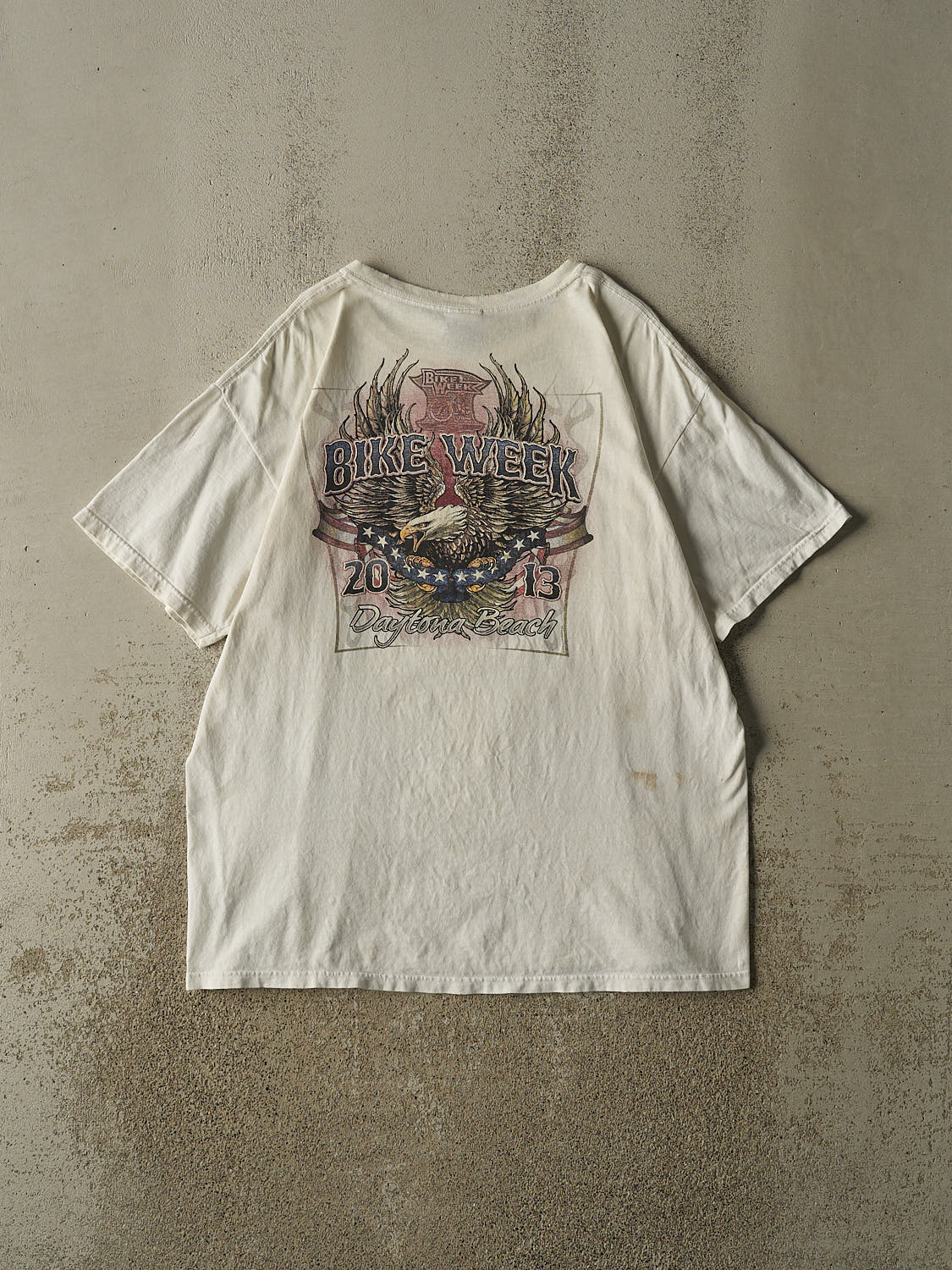 Vintage 13' White Daytona Beach Bike Week Tee (XL)