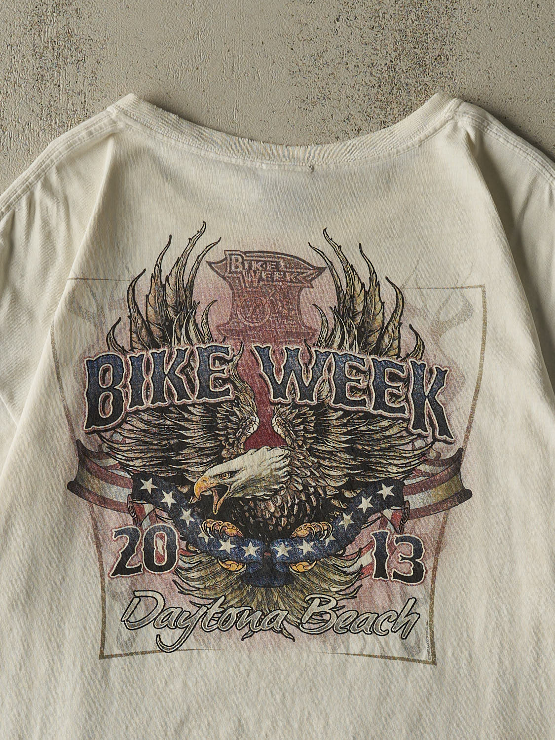 Vintage 13' White Daytona Beach Bike Week Tee (XL)