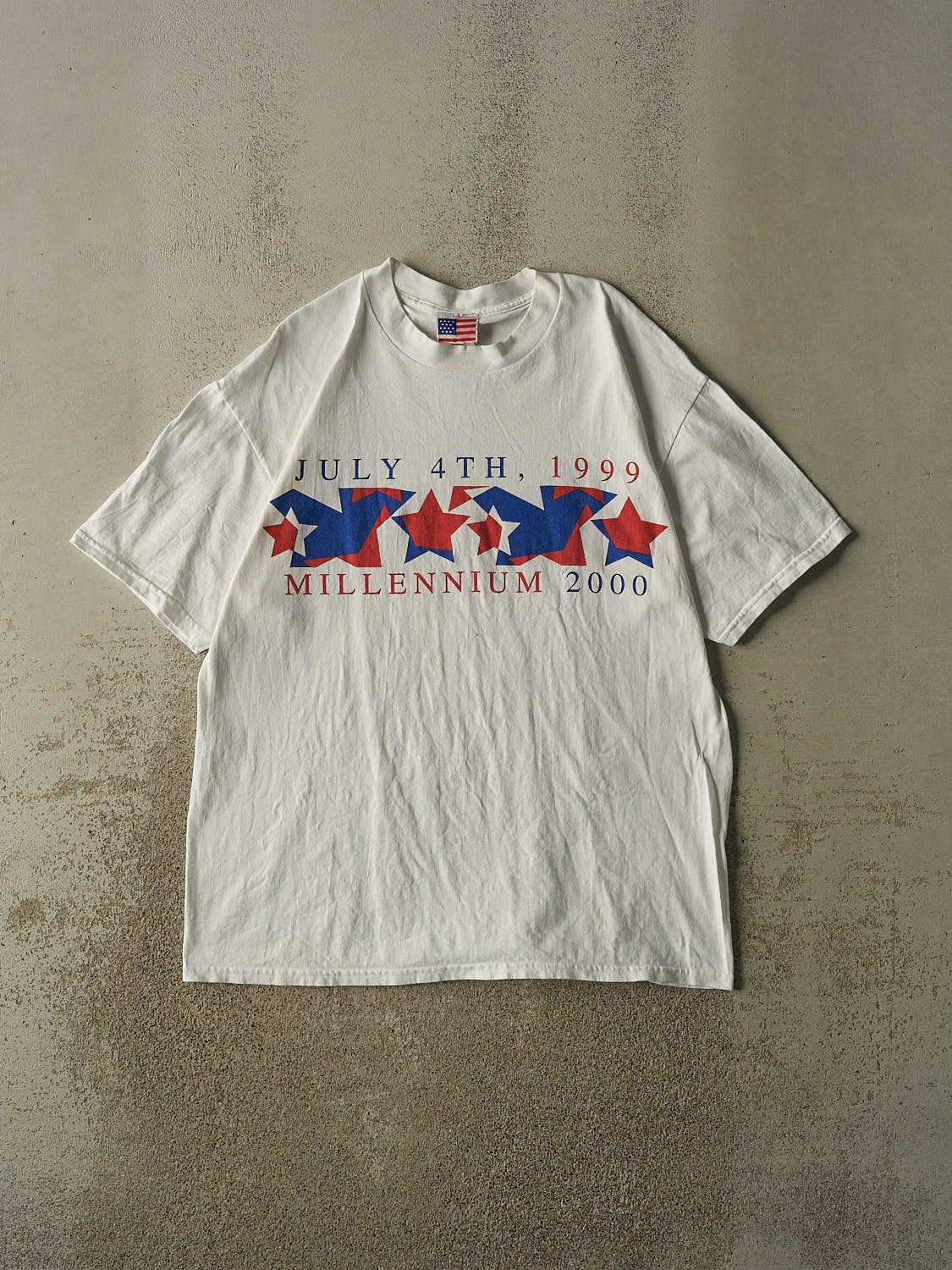 Vintage 99' White July 4th USA Tee (XL/XXL)