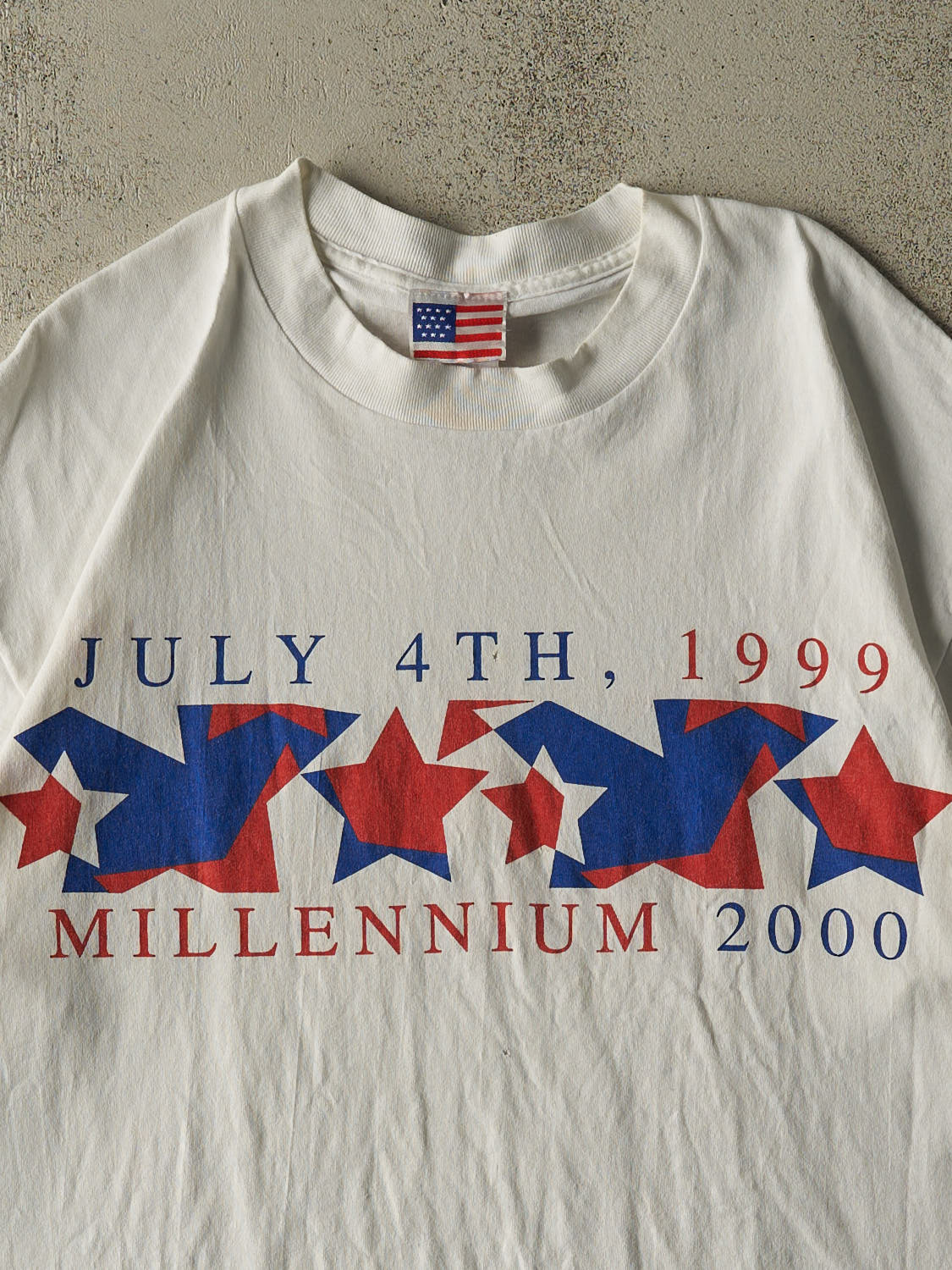 Vintage 99' White July 4th USA Tee (XL/XXL)