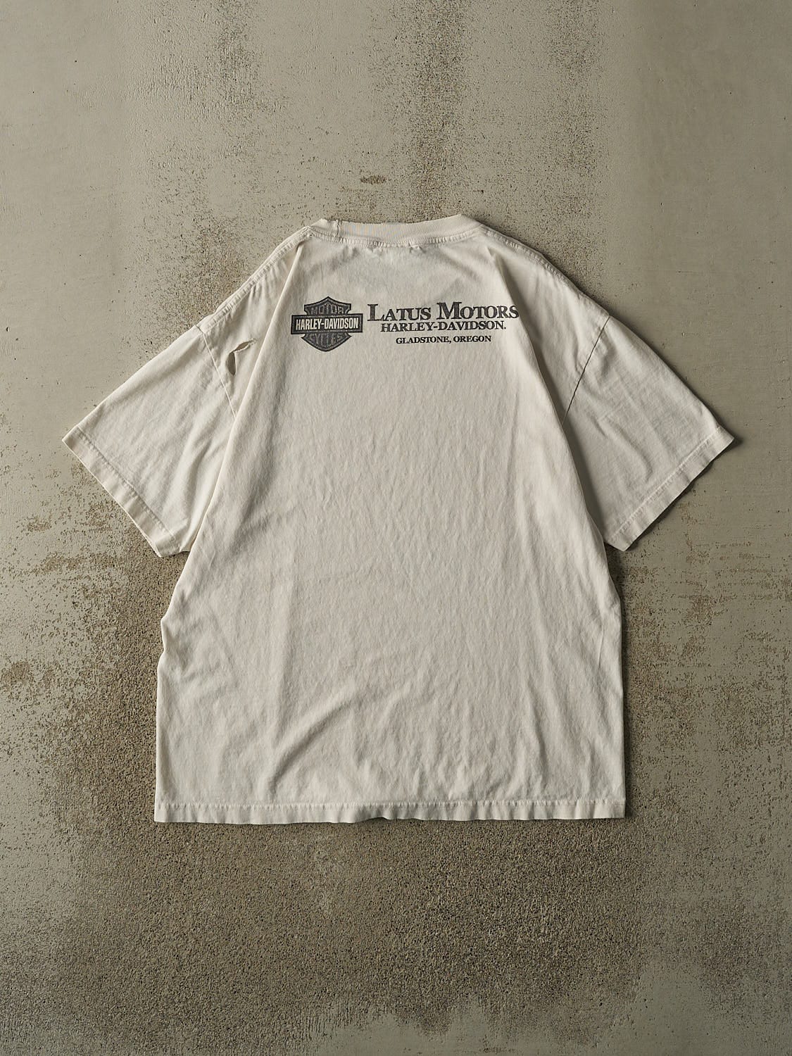 Vintage 14' White Harley Davidson Gladstone OR Tee (L/XL)