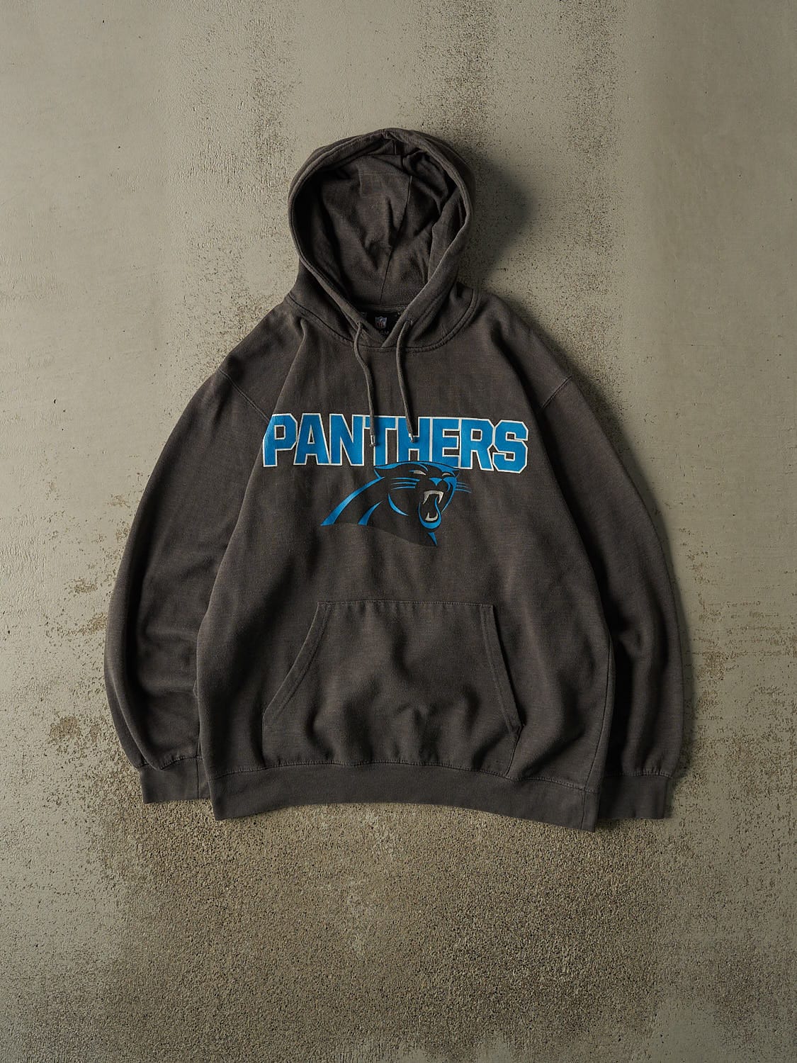 Vintage Y2K Charcoal Grey Carolina Panthers Hoodie (M/L)