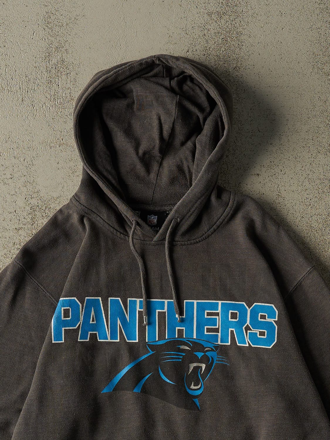 Vintage Y2K Charcoal Grey Carolina Panthers Hoodie (M/L)