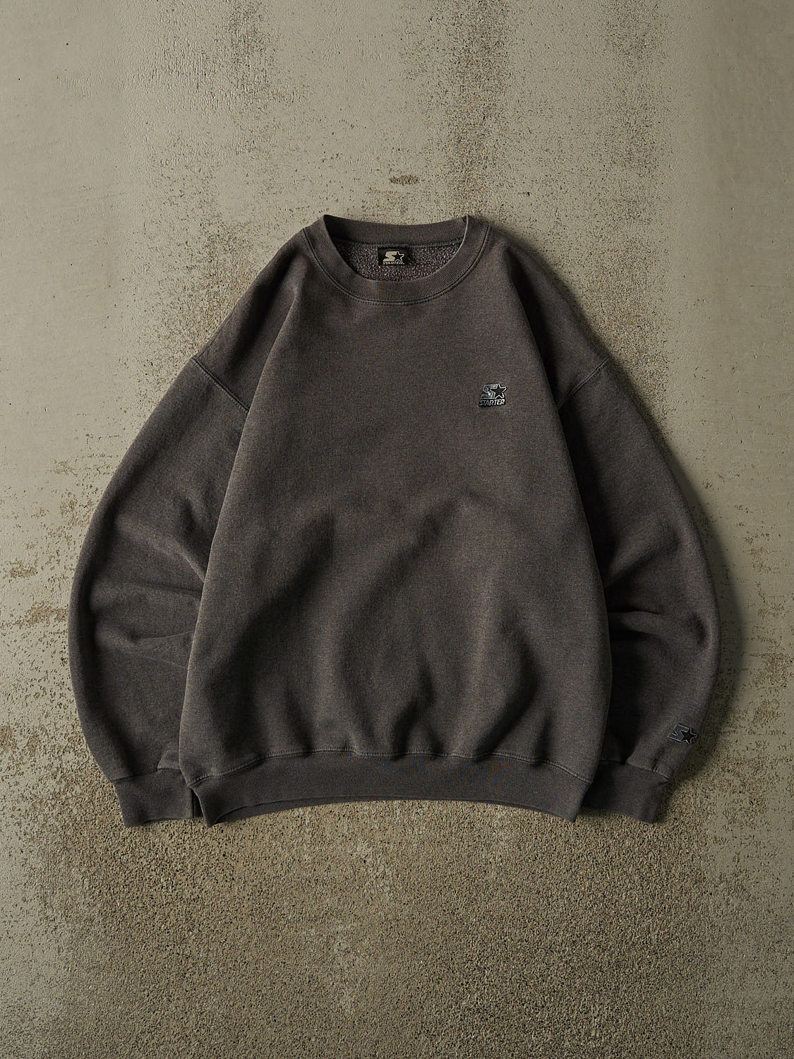 Vintage 90s Charcoal Grey Starter Embroidered Crewneck (S)