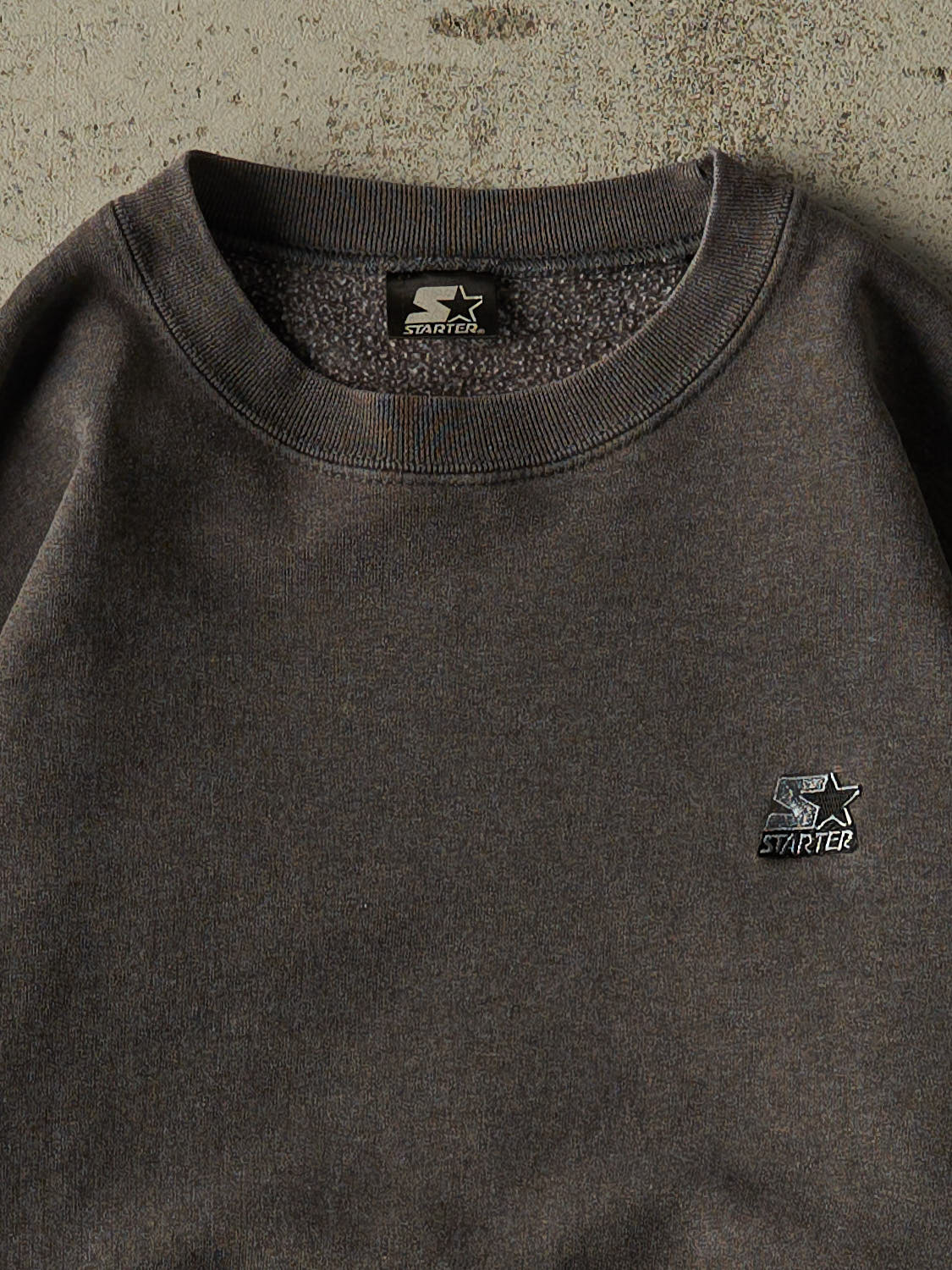 Vintage 90s Charcoal Grey Starter Embroidered Crewneck (S)
