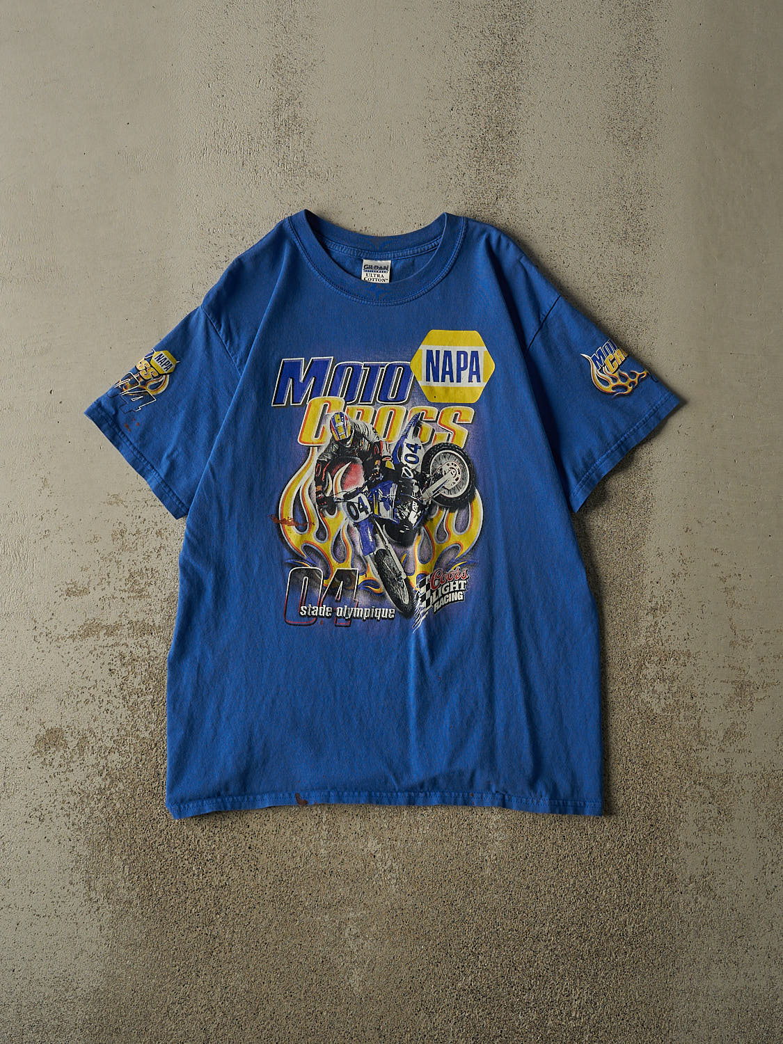 Vintage 04' Blue Napa Motocross x Coors Light Tee (L)