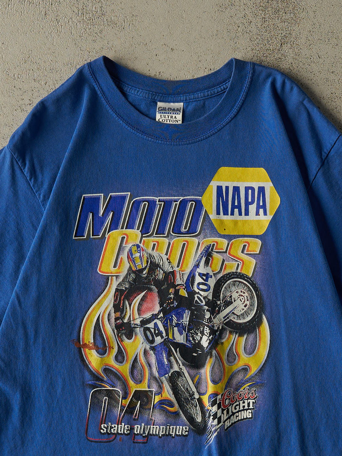 Vintage 04' Blue Napa Motocross x Coors Light Tee (L)