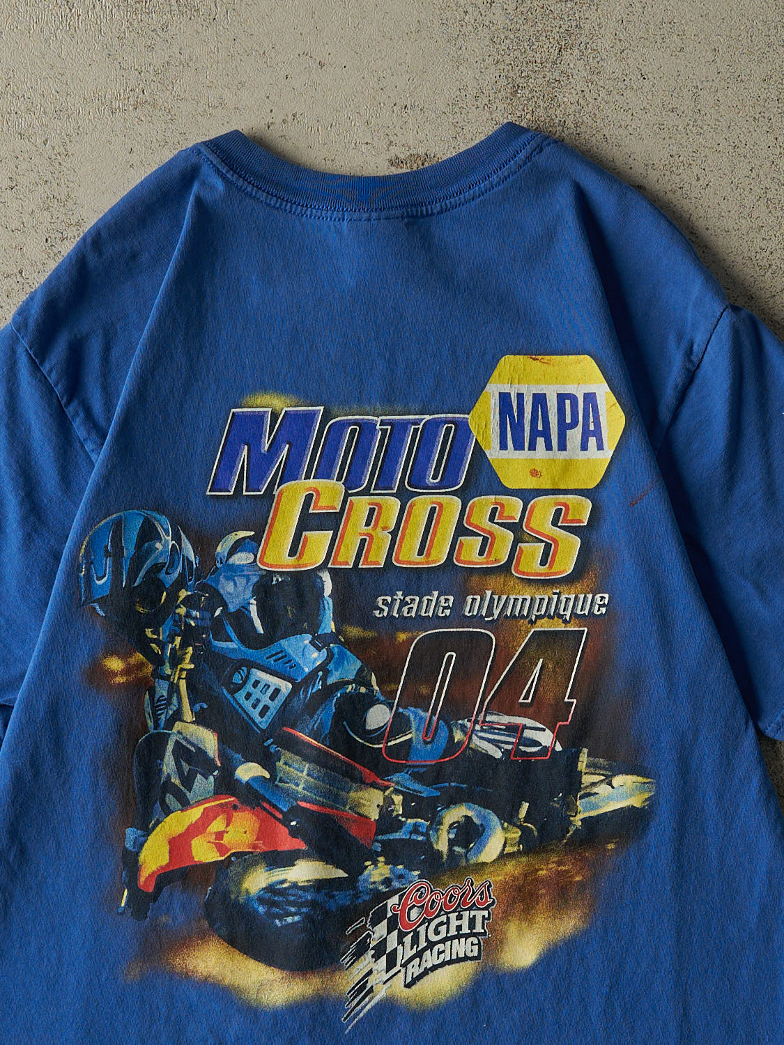 Vintage 04' Blue Napa Motocross x Coors Light Tee (L)