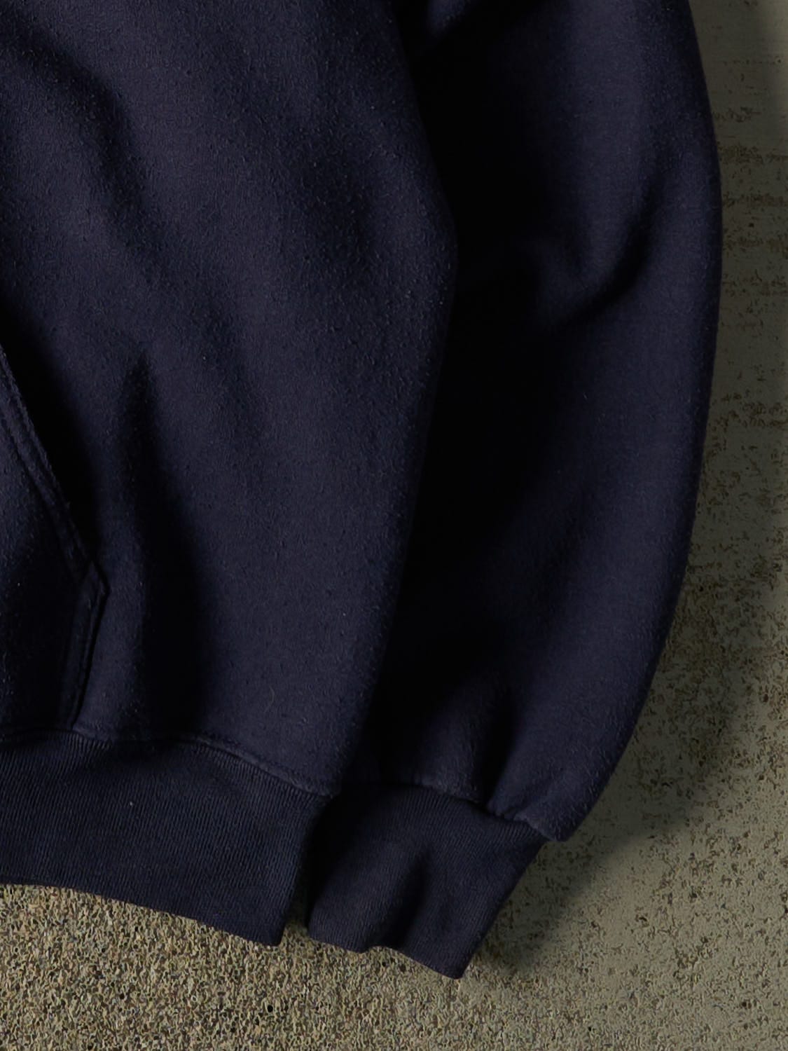 Vintage Y2K Navy Blue US Navy Embroidered Hoodie (XL)