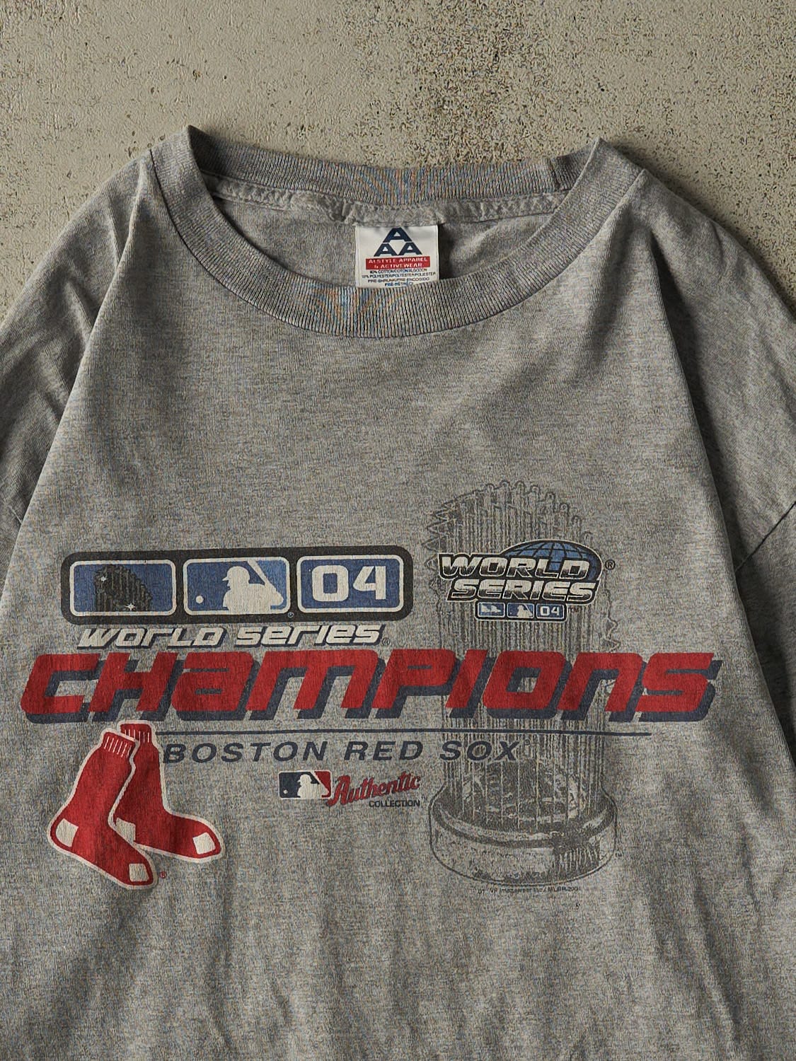 Vintage 04' Grey Boston Red Sox World Series Champions Long Sleeve (M/L)