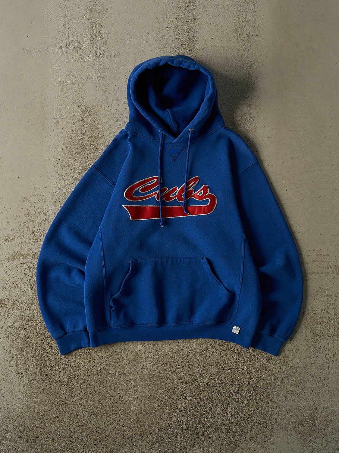 Vintage Y2K Blue Russell Athletic Chicago Cubs Embroidered Hoodie (S)