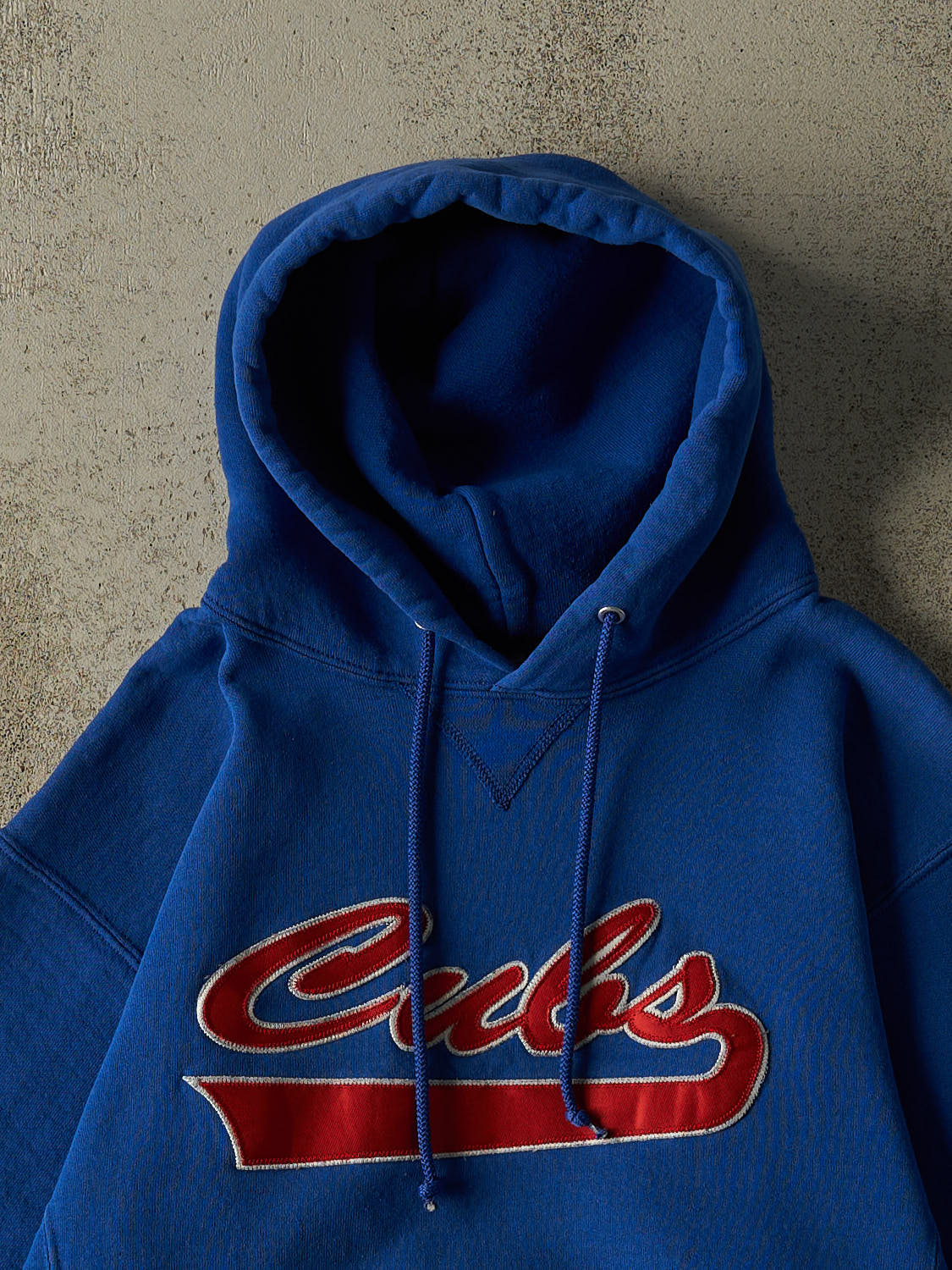 Vintage Y2K Blue Russell Athletic Chicago Cubs Embroidered Hoodie (S)