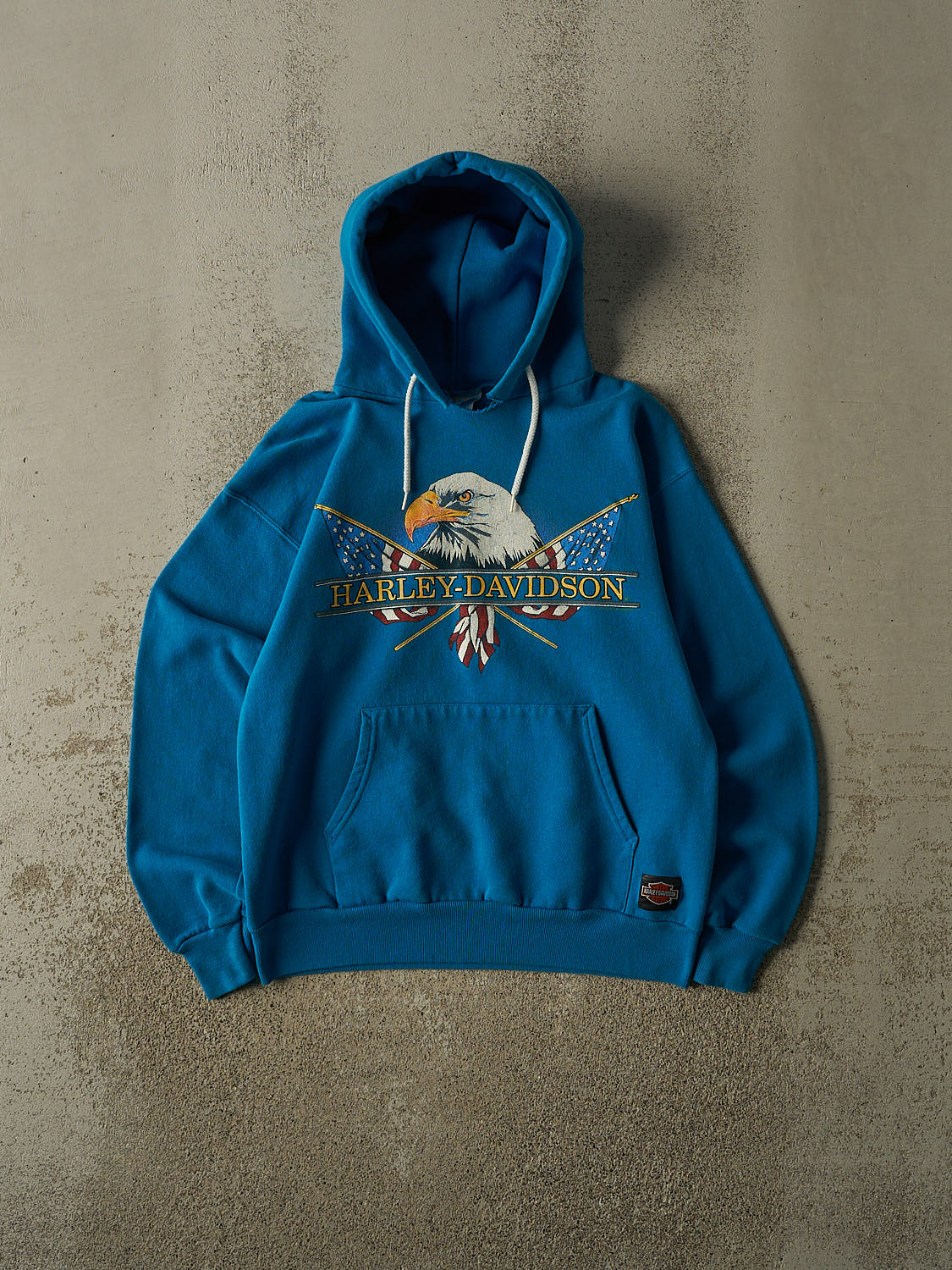 Vintage 84' Blue Harley Davidson San Francisco CA Hoodie (S)