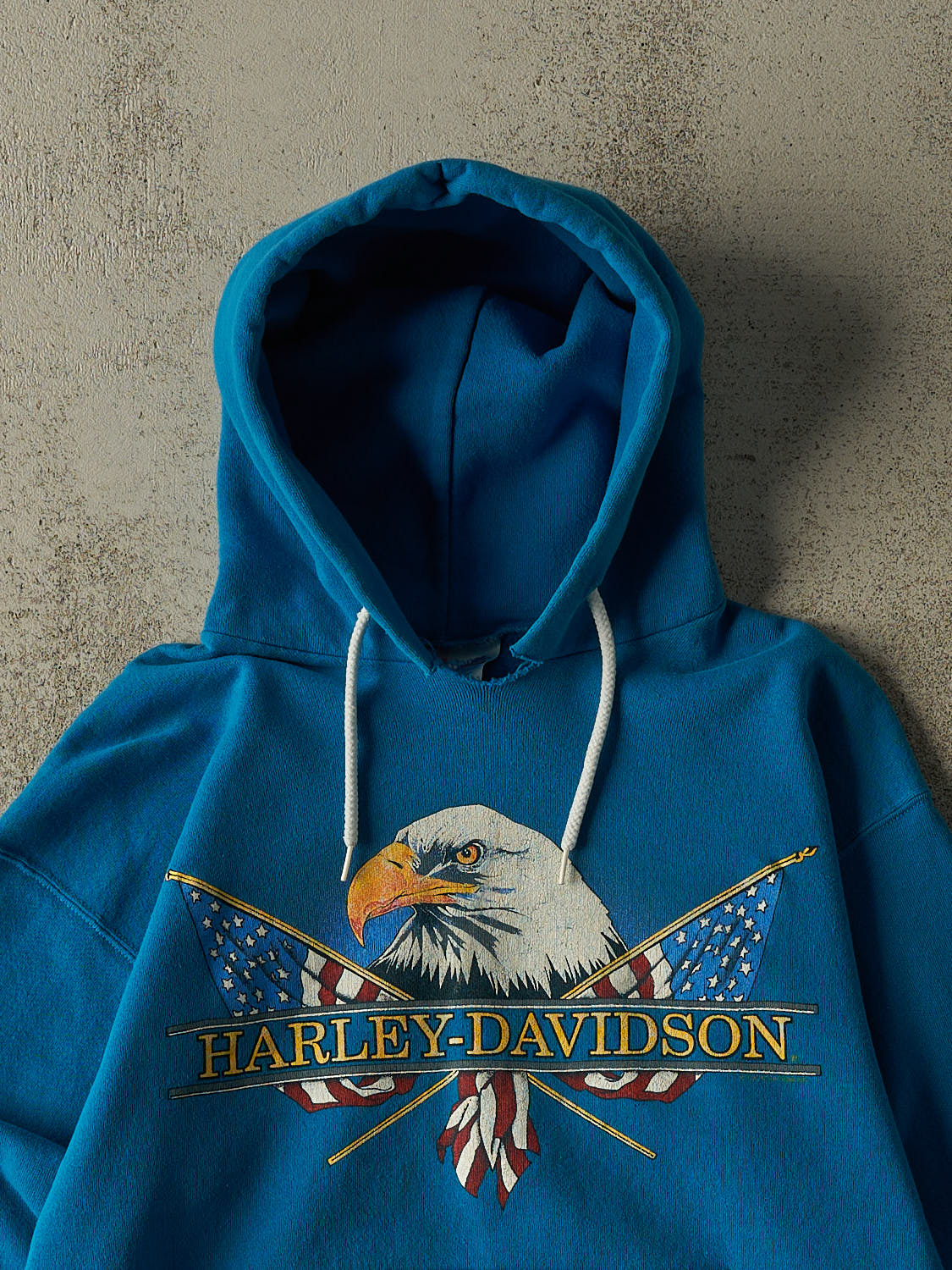 Vintage 84' Blue Harley Davidson San Francisco CA Hoodie (S)