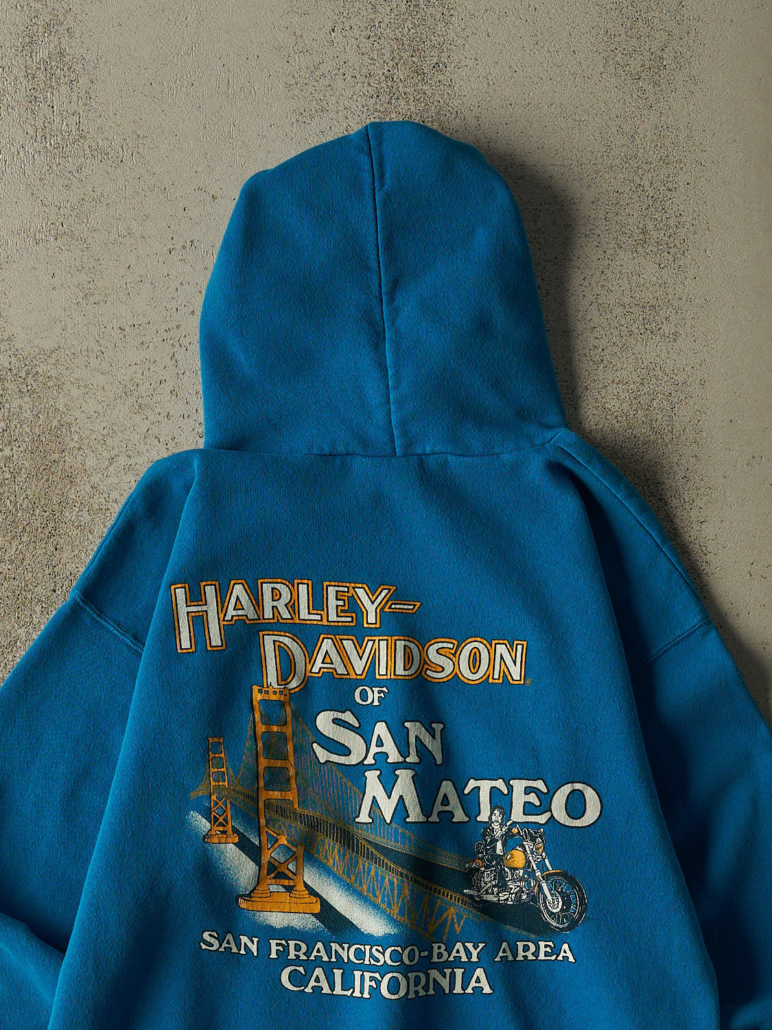 Vintage 84' Blue Harley Davidson San Francisco CA Hoodie (S)